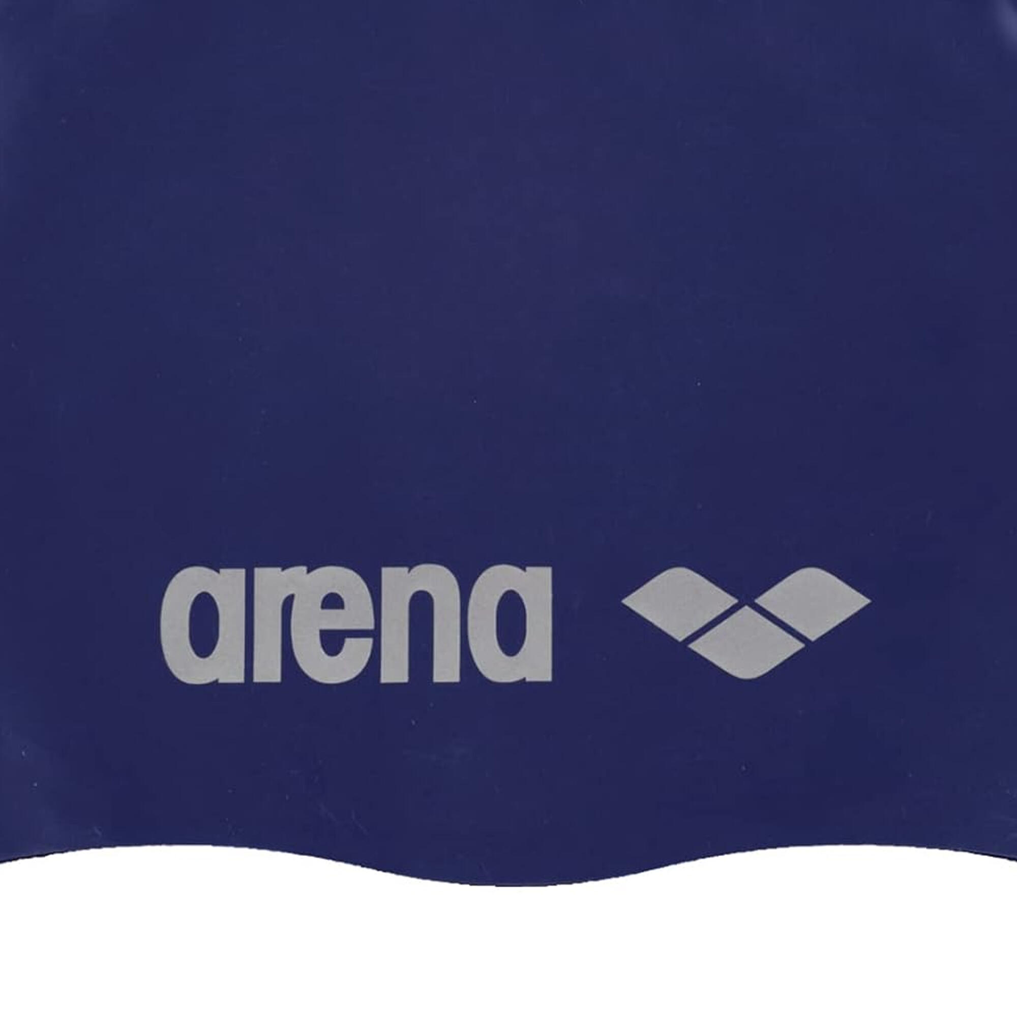 Unisex Adult Classic Silicone Swim Cap (Denim/Silver) 3/3