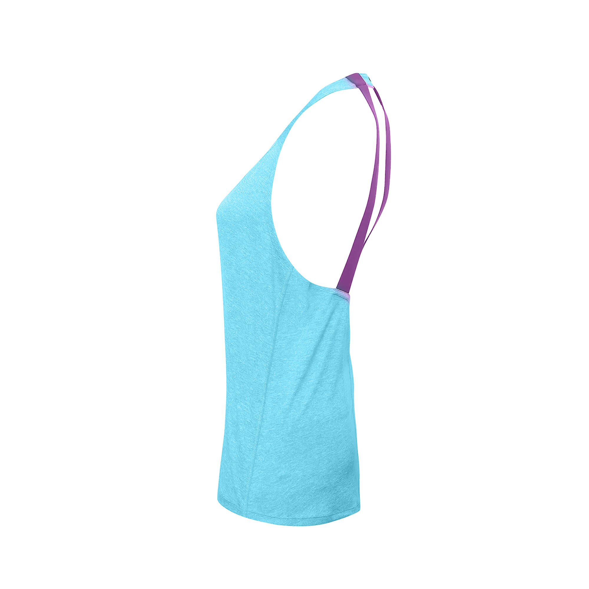 Tri Dri Womens/Ladies Double Strap Back Sleeveless Vest (Turquoise Melange) 3/3