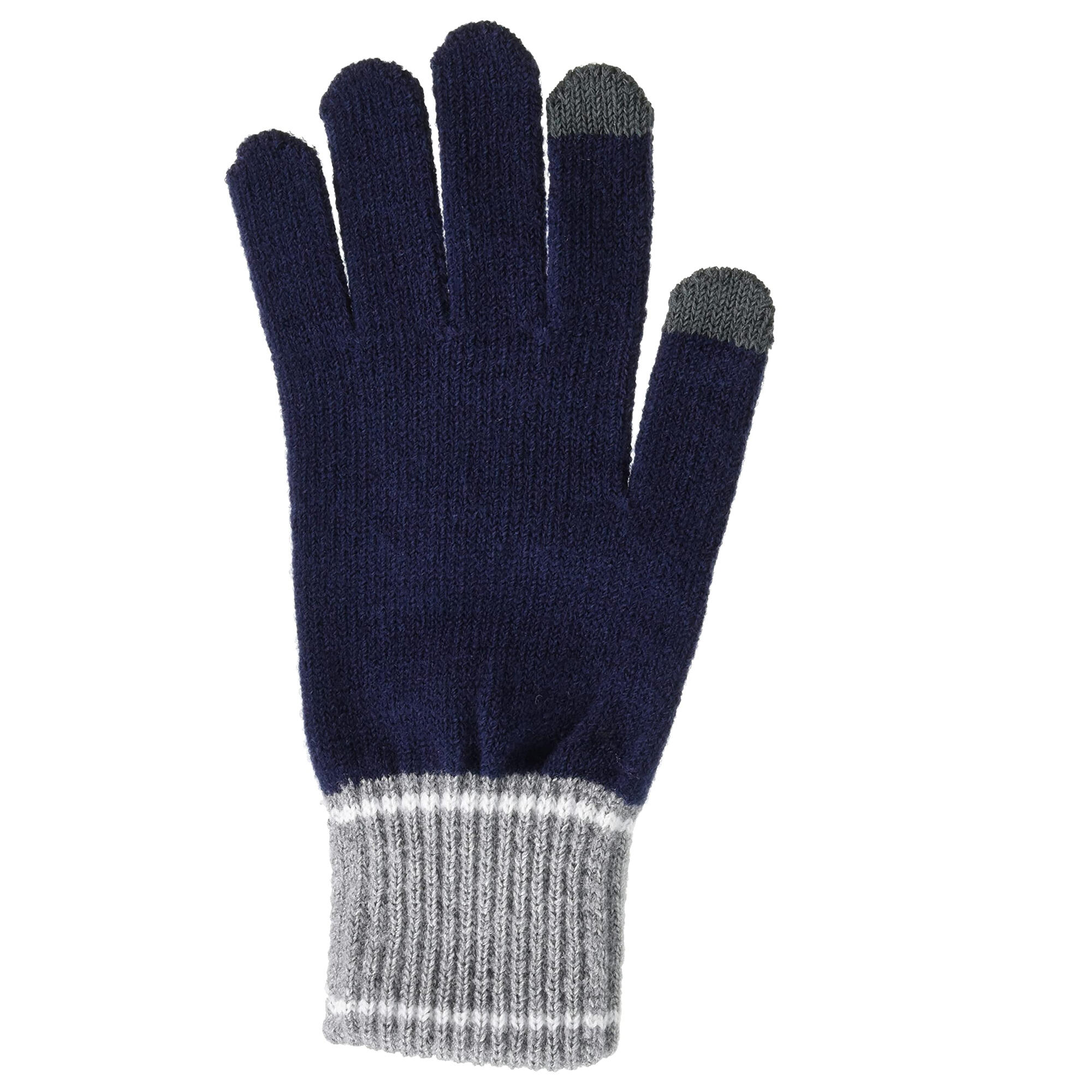 Unisex Adult Knitted Winter Gloves (Peacoat/Grey Heather) 2/3