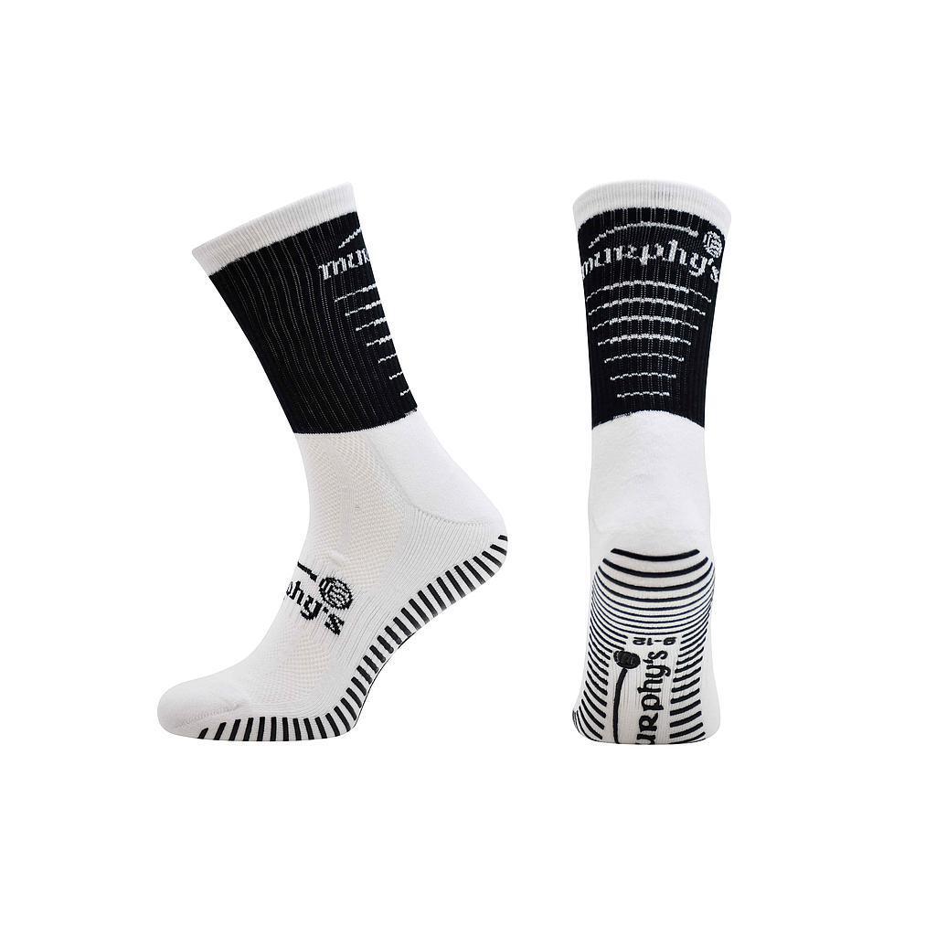 MURPHYS Unisex Adult Pro Mid GAA Socks (Black/White)