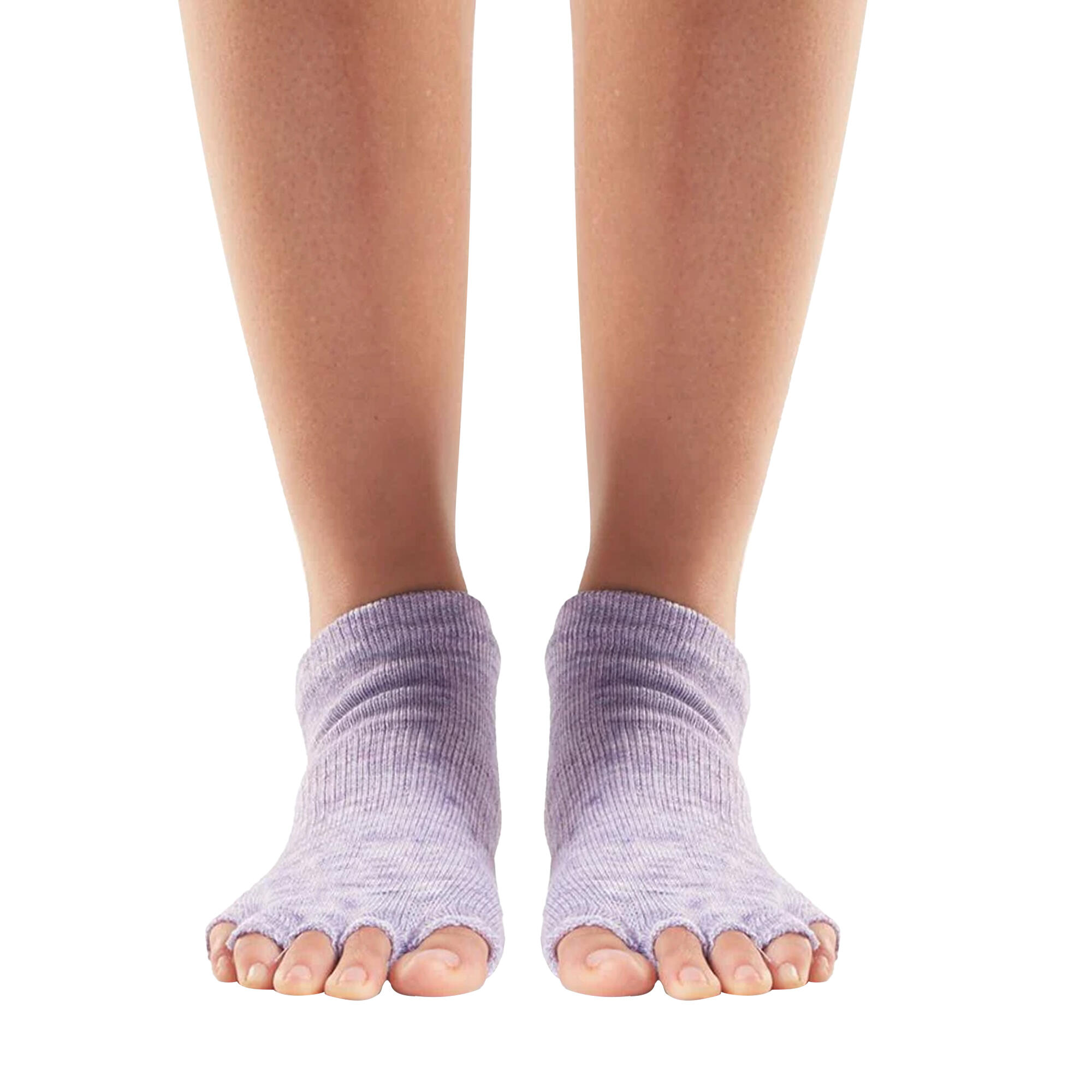 Womens/Ladies Half Toe Socks (Purple) 4/4