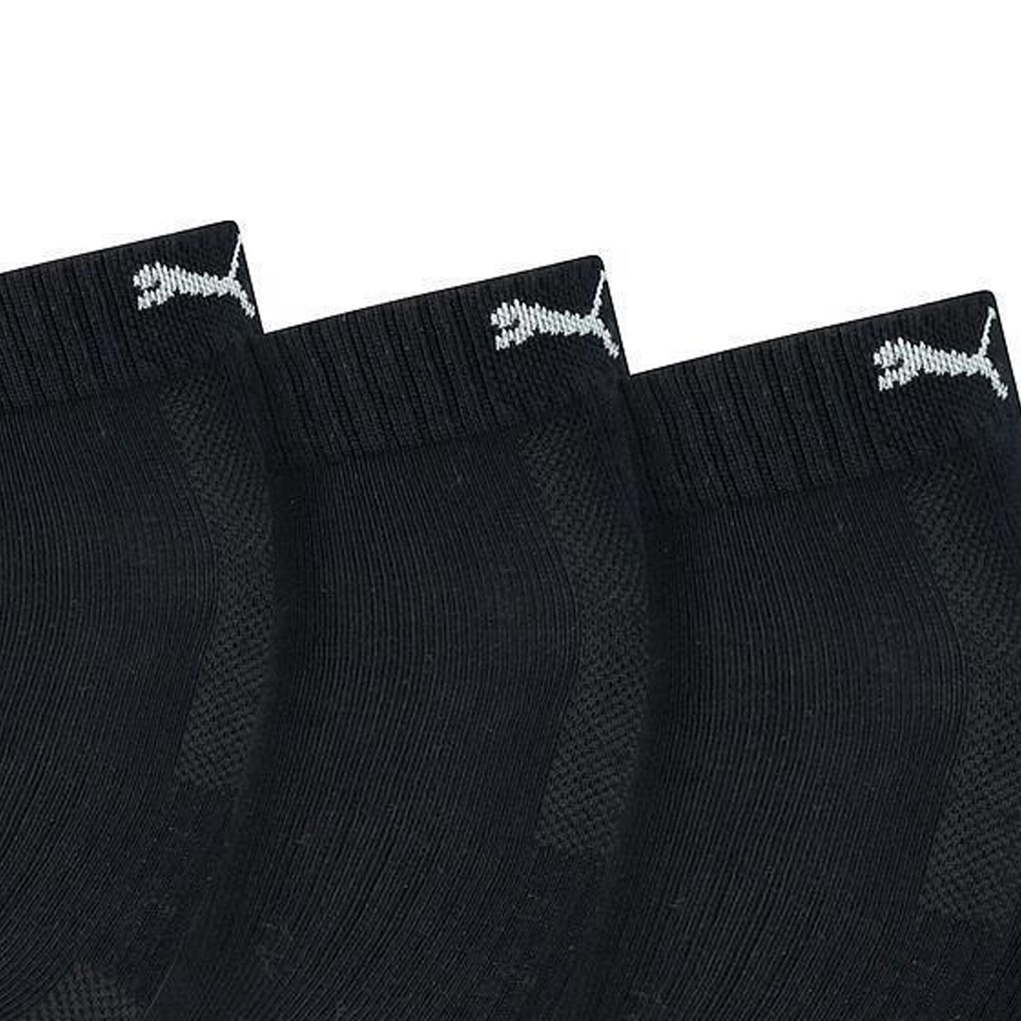 Unisex Adult Cushioned Ankle Socks (Pack Of 3) (Black/White) 3/3