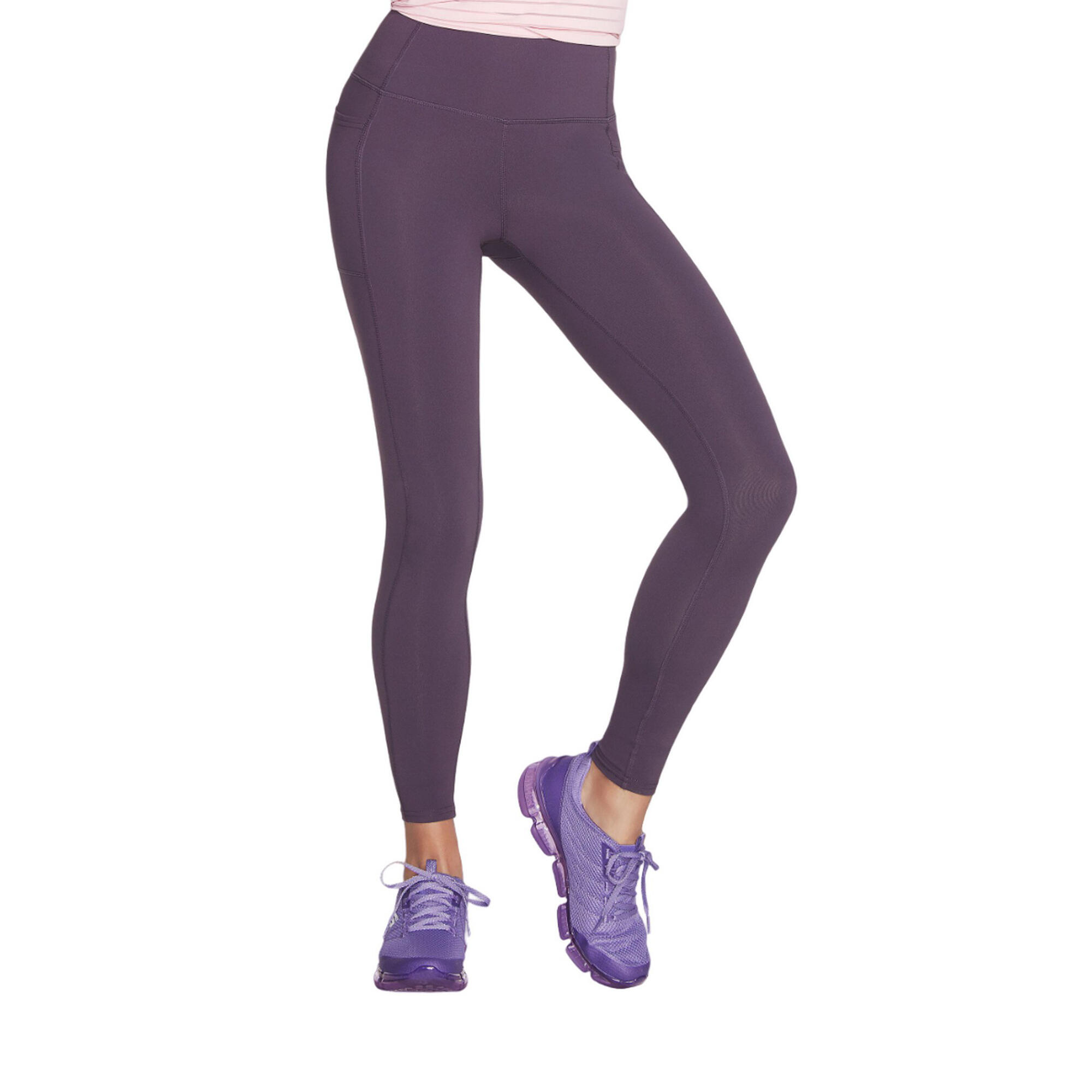 SKECHERS Womens/Ladies Gowalk Wear High Waist Leggings (Dark Purple)