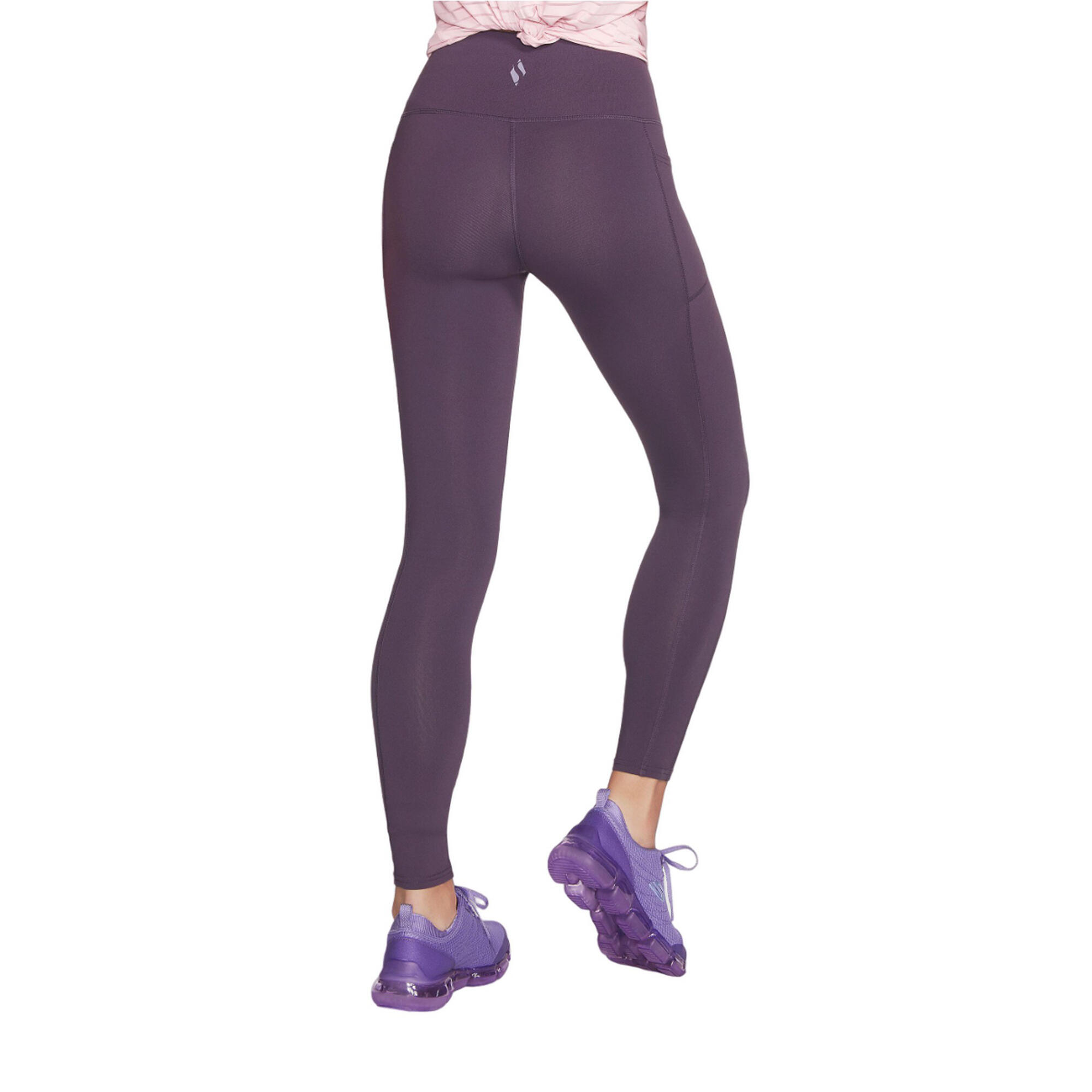 Womens/Ladies Gowalk Wear High Waist Leggings (Dark Purple) 2/3