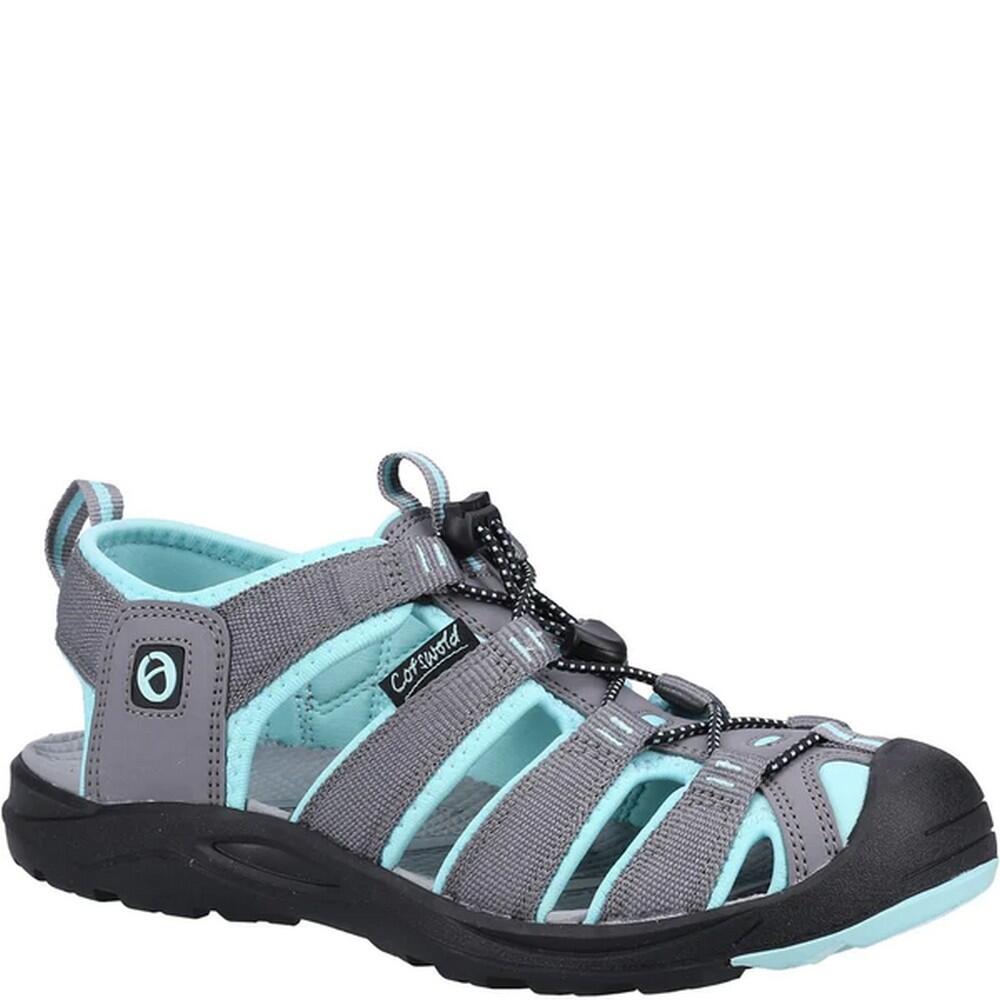 Mens Marshfield Recycled Sandals (Grey/Turquoise) 1/4