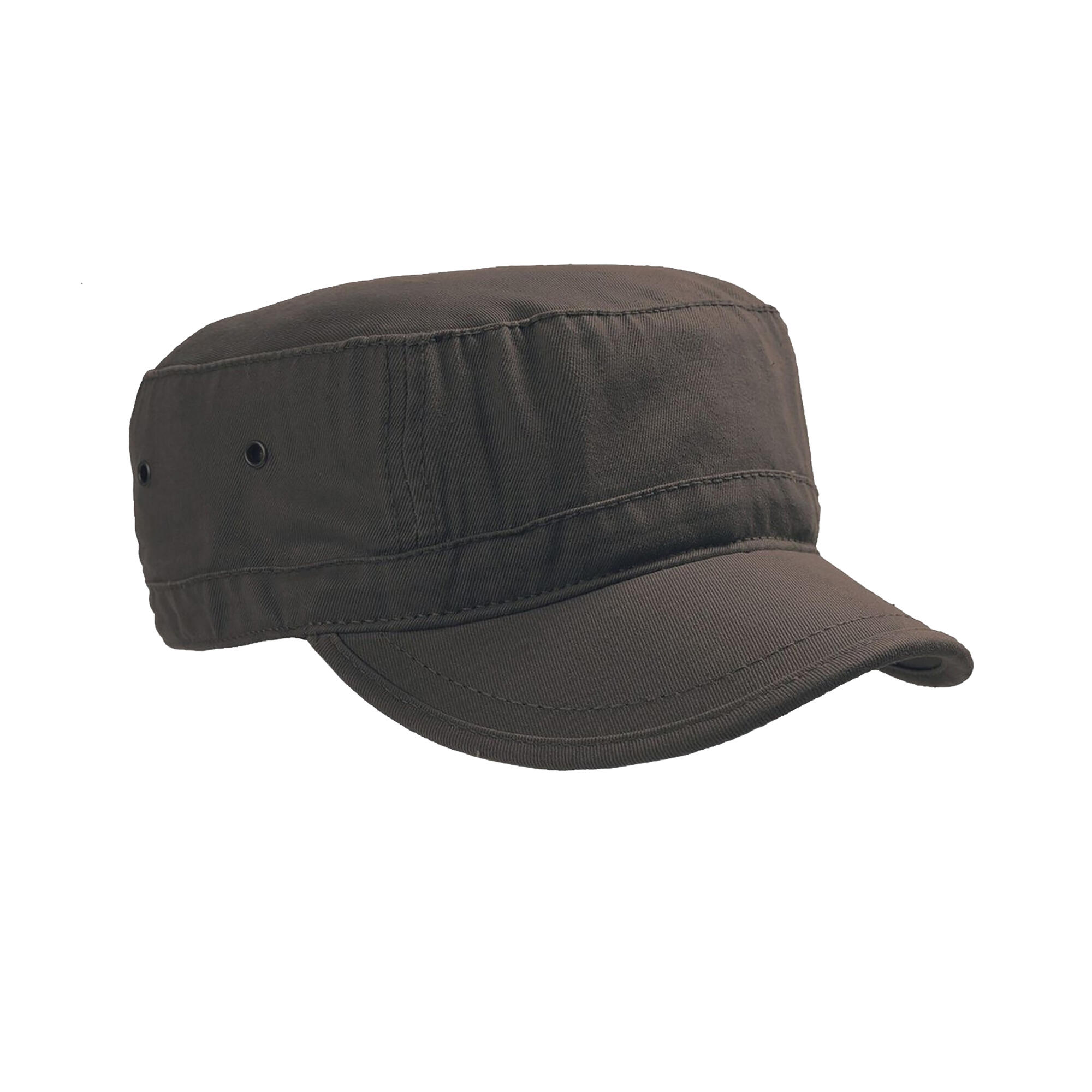 Chino Cotton Urban Military Cap (Pack of 2) (Brown) 2/3