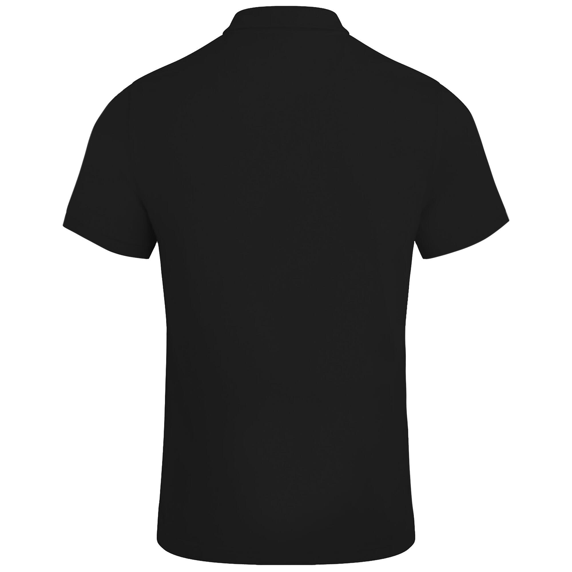 Mens Waimak Short Sleeve Pique Polo Shirt (Black) 2/4