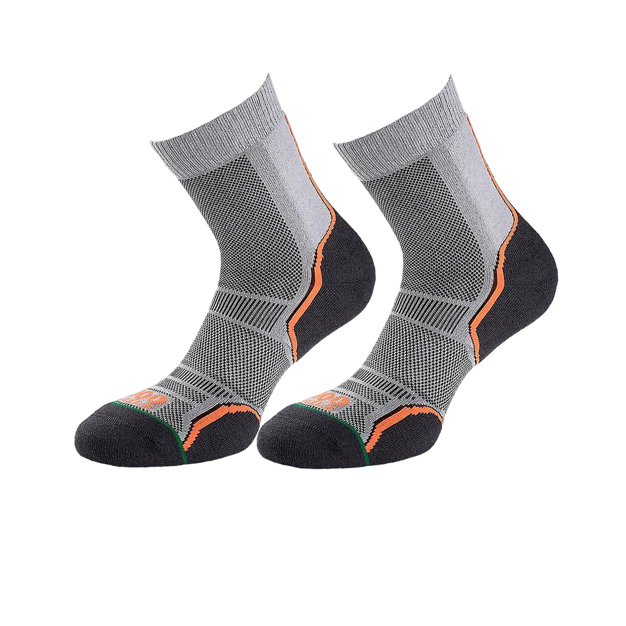 Mens Trail Socks (Pack of 2) (Grey/Orange) 2/3