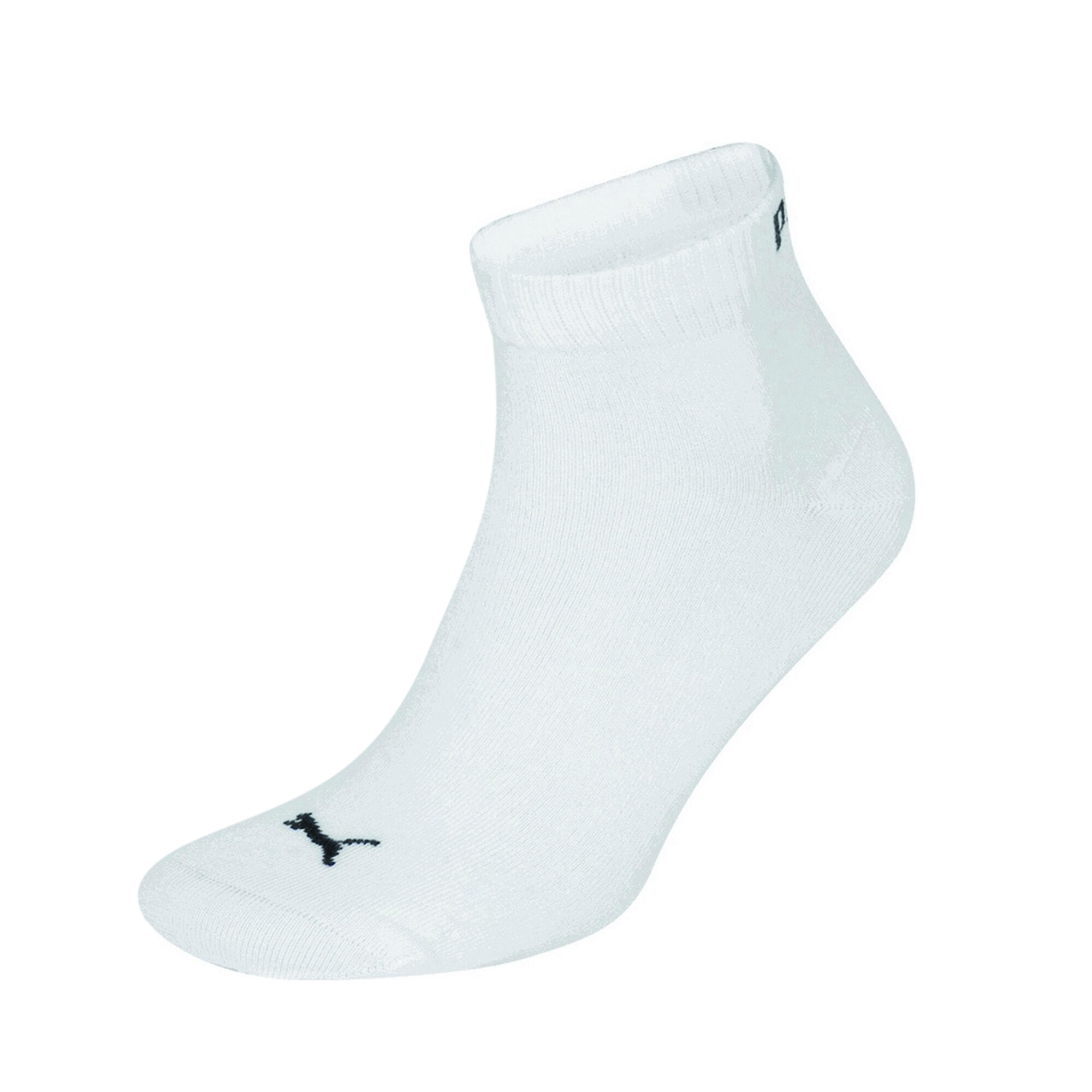PUMA Trainer Socks 3 Pair Pack / Mens Socks (White)