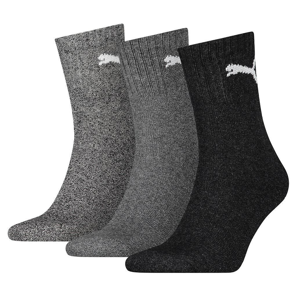 PUMA Unisex Adult Crew Socks (Pack of 3) (Grey)