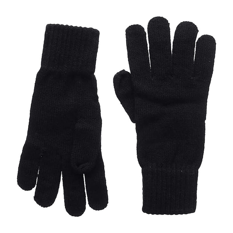 Guanti a maglia invernali Unisex Nero