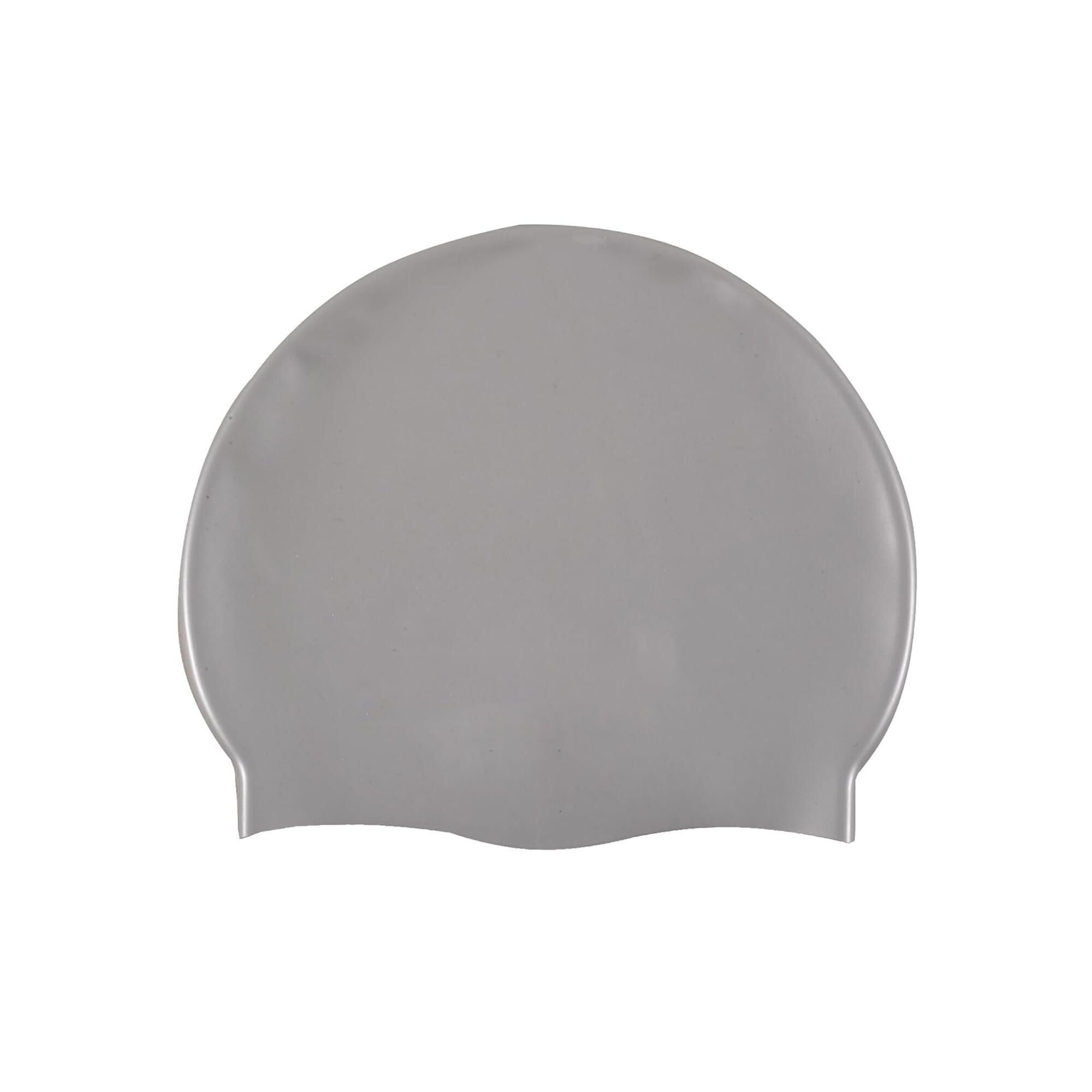 CLASSIC Adult Swim Cap (Silver / Black)