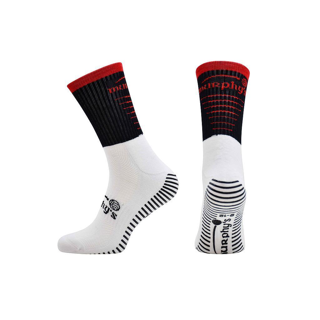 MURPHYS Unisex Adult Pro Mid GAA Socks (Black/Red)