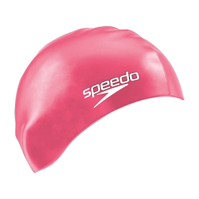 Unisex SilikonBadekappe für langes Haar, für Erwachsene Damen und Herren Pink