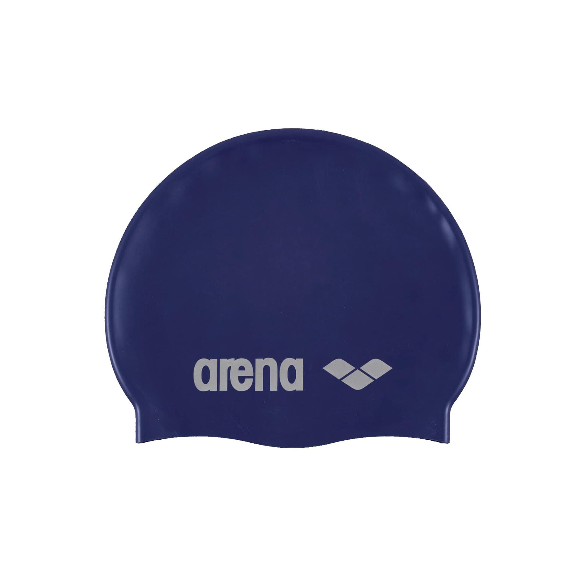 Unisex Adult Classic Silicone Swim Cap (Denim/Silver) 2/3