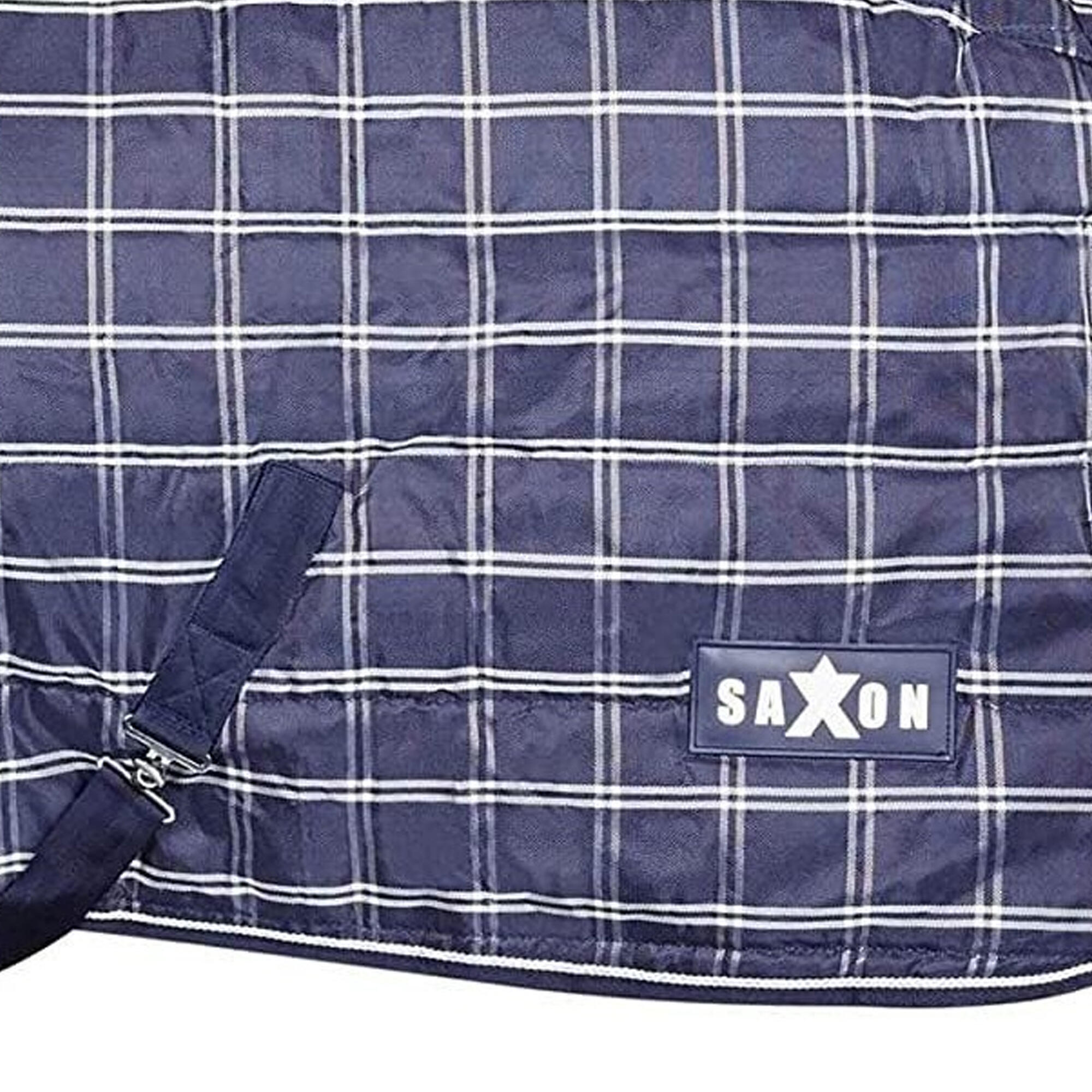 Couverture De Box Pour Chevaux (Bleu Marine / Blanc) 3/3