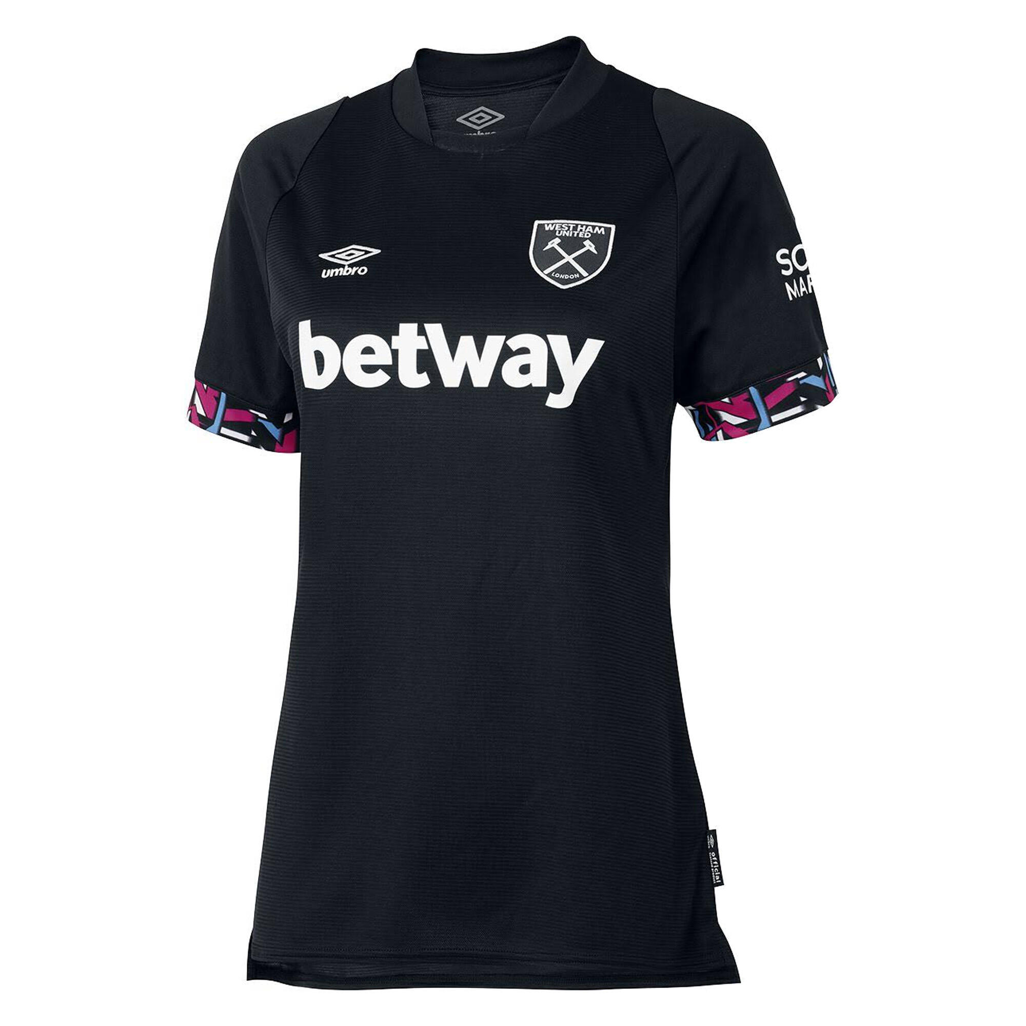 West Ham United FC Maillot Extérieur 22/23 Femme (Noir / Blanc) 1/3