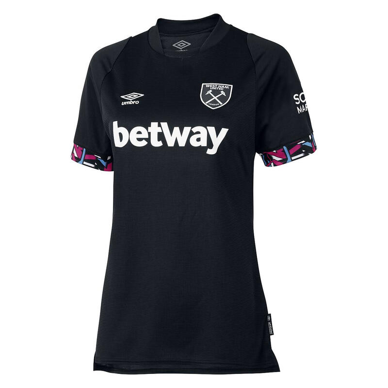 West Ham United FC "2223" Auswärtstrikot für Damen Schwarz/Weiß