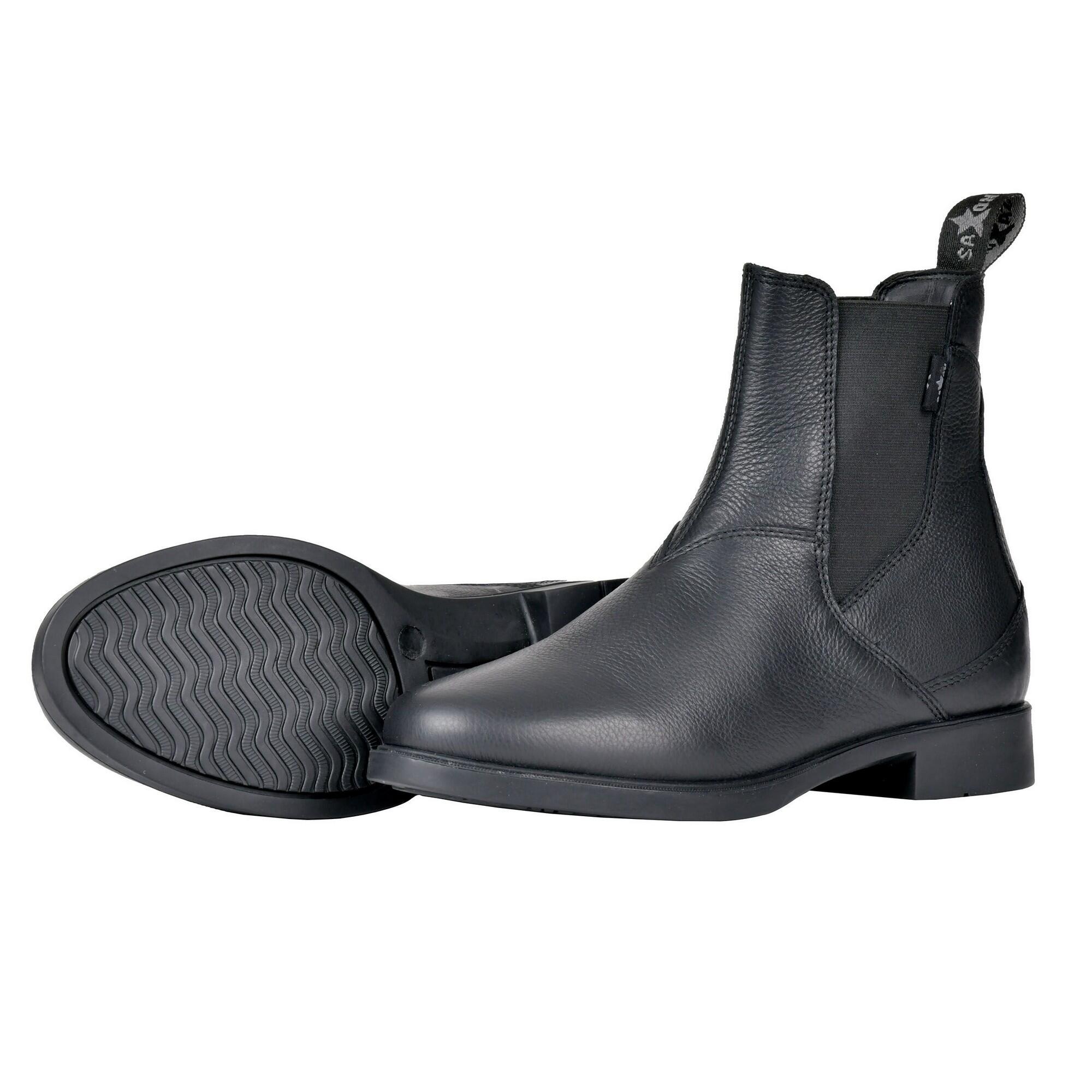 SAXON Unisex Adult Allyn Leather Jodhpur Boots (Black)