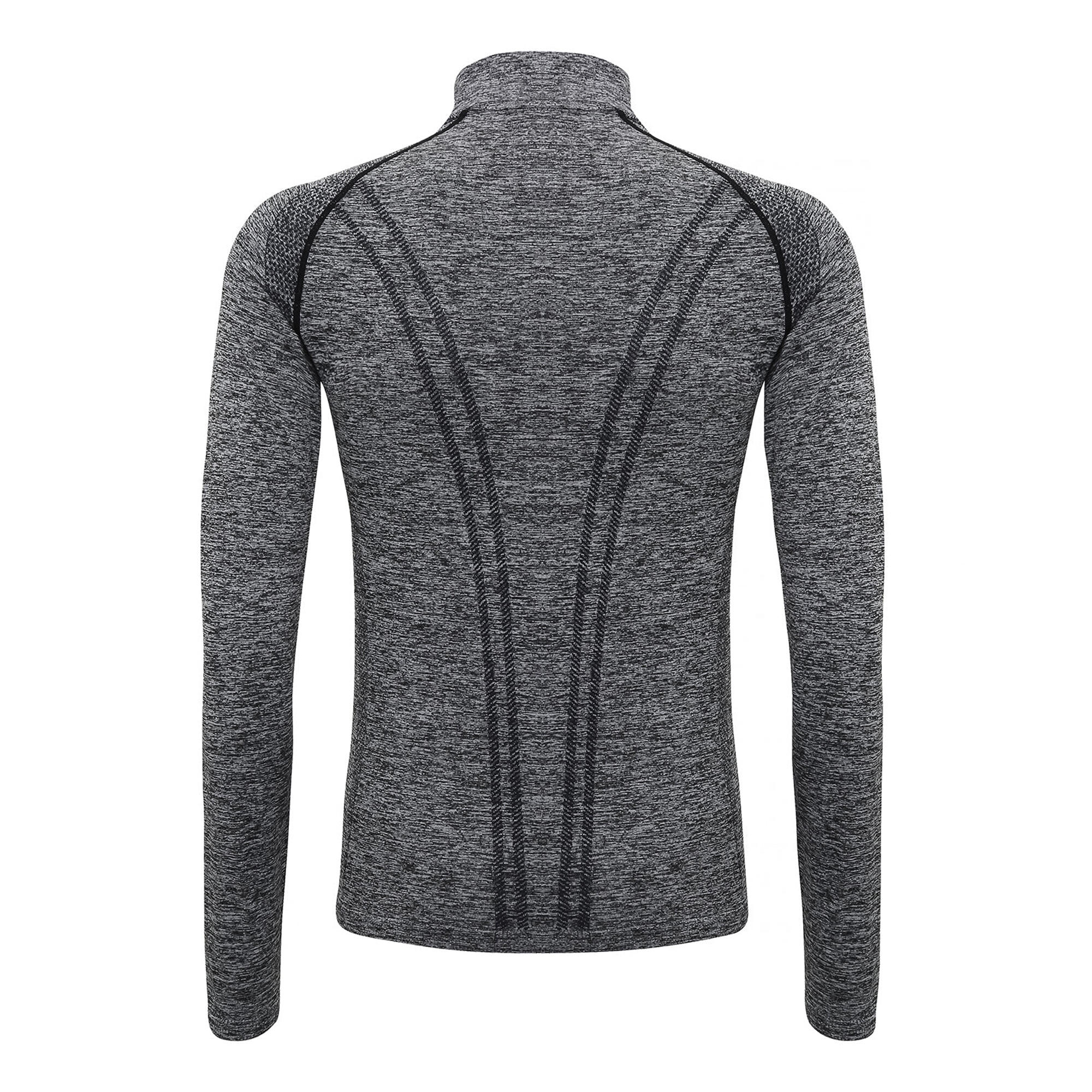 Seamless 3D Fit Multi Sport Performance Zip Top Damen Anthrazit 2/3