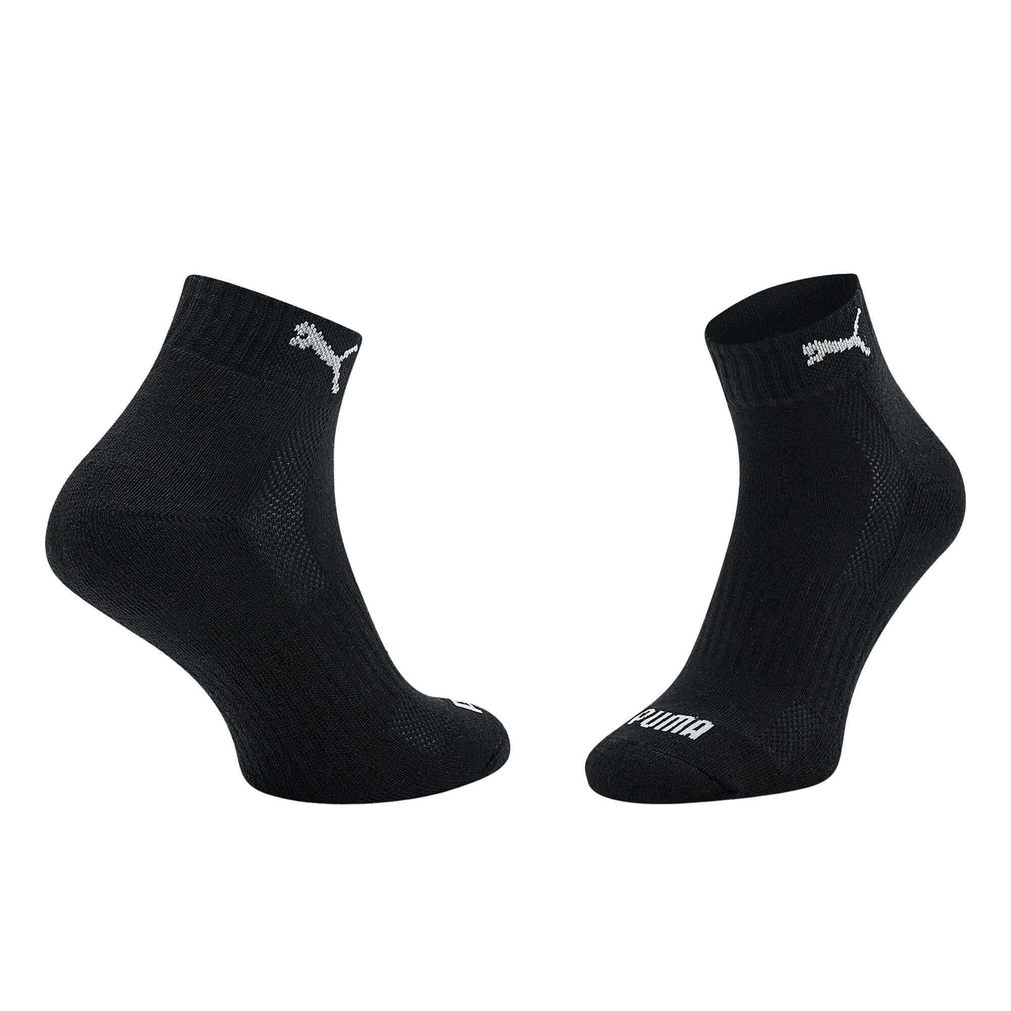 Unisex Adult Cushioned Ankle Socks (Pack Of 3) (Black/White) 2/3