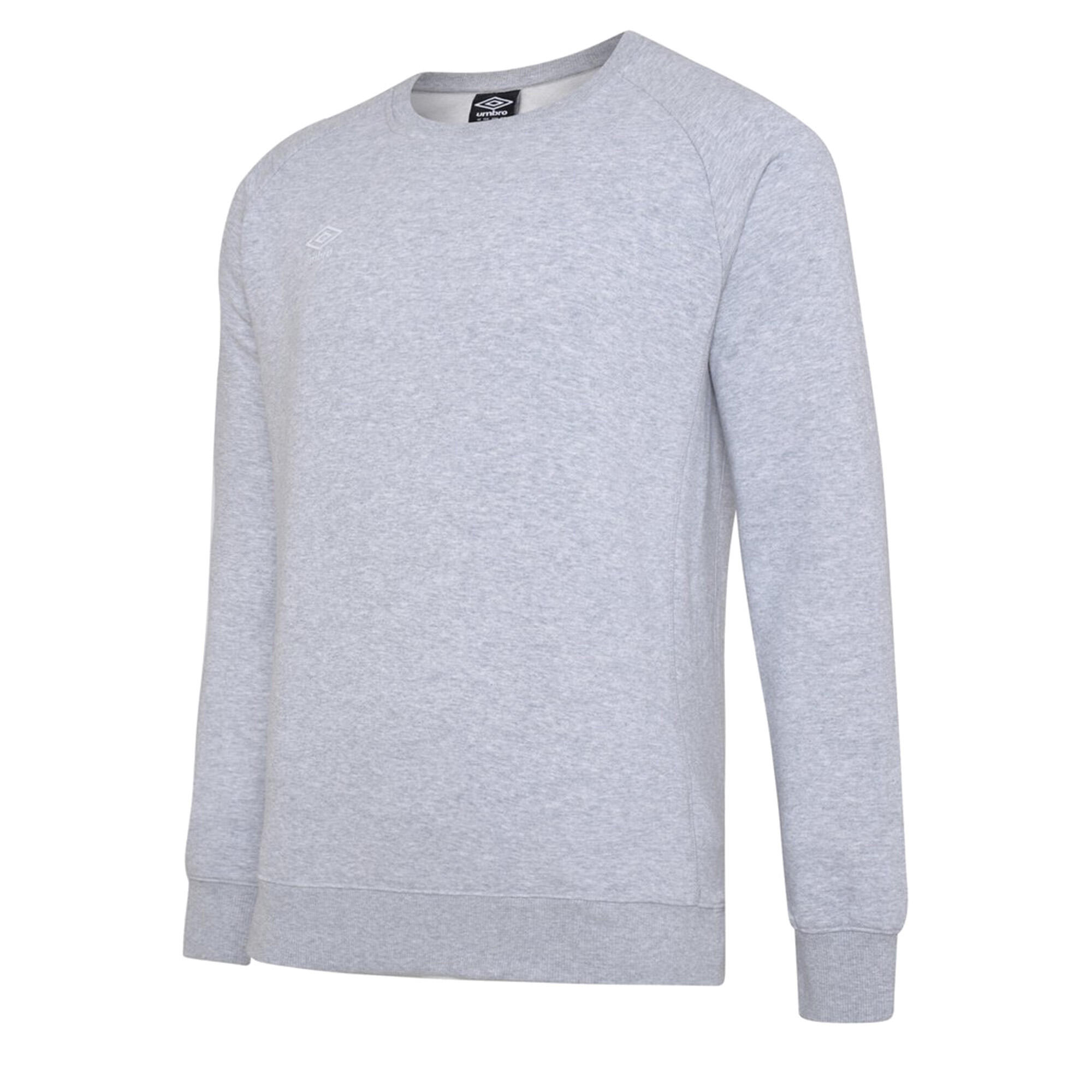 Womens/Ladies Club Leisure Sweatshirt (Grey Marl/White) 1/3