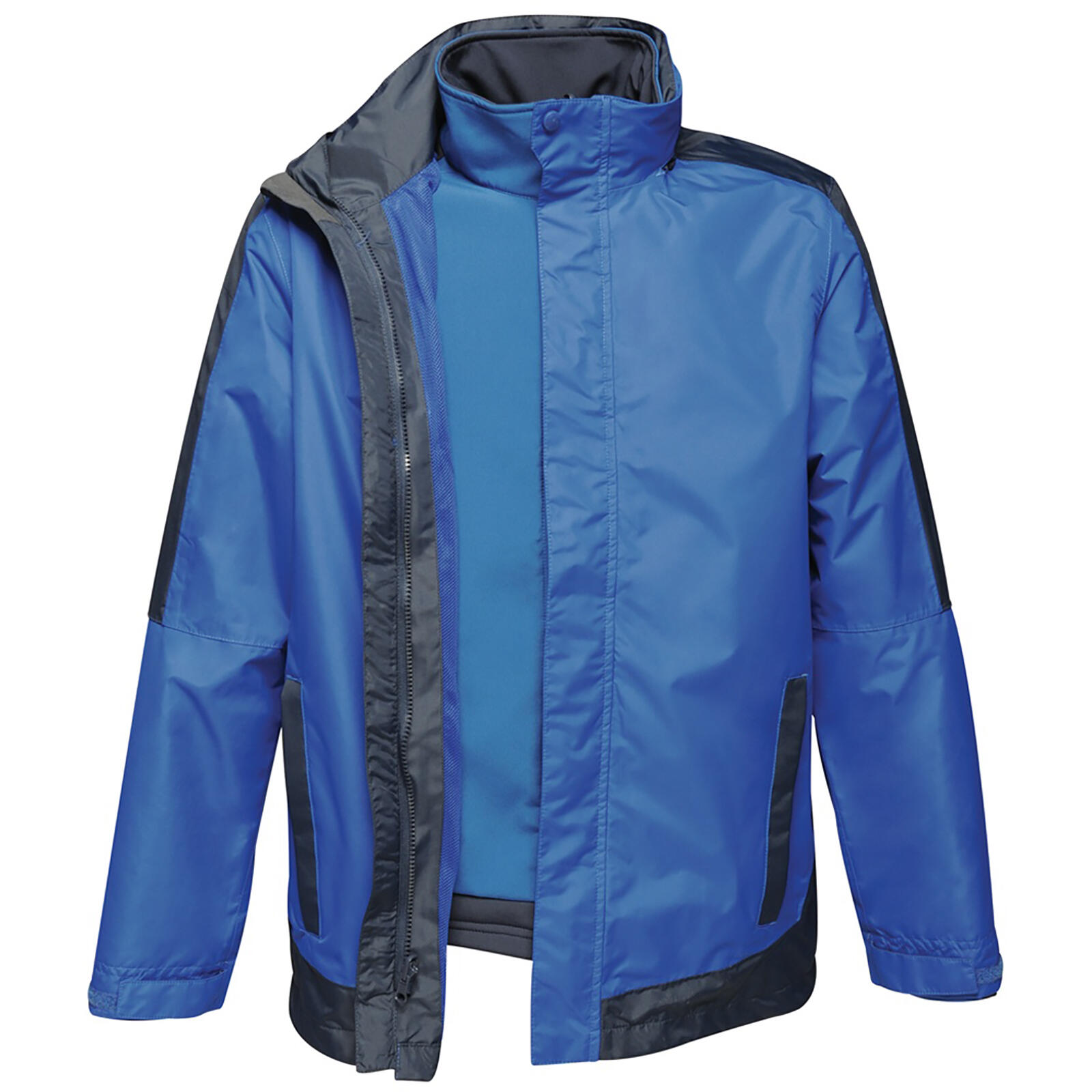 Mens Contrast 3 In 1 Jacket (New Royal Blue/Navy) 1/4