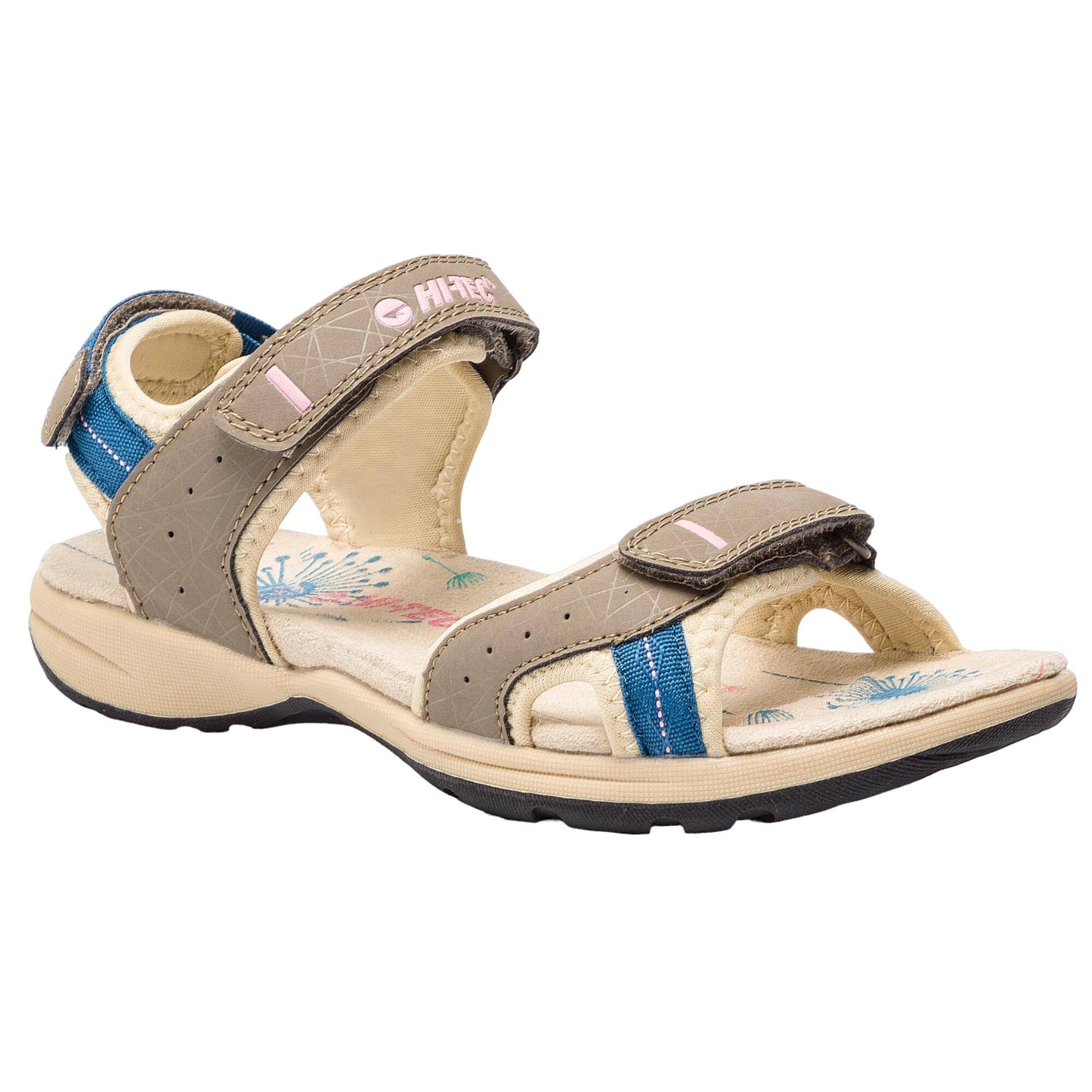 HI-TEC Dames Wayena Sandalen (Zand/Rookblauw/Roze)