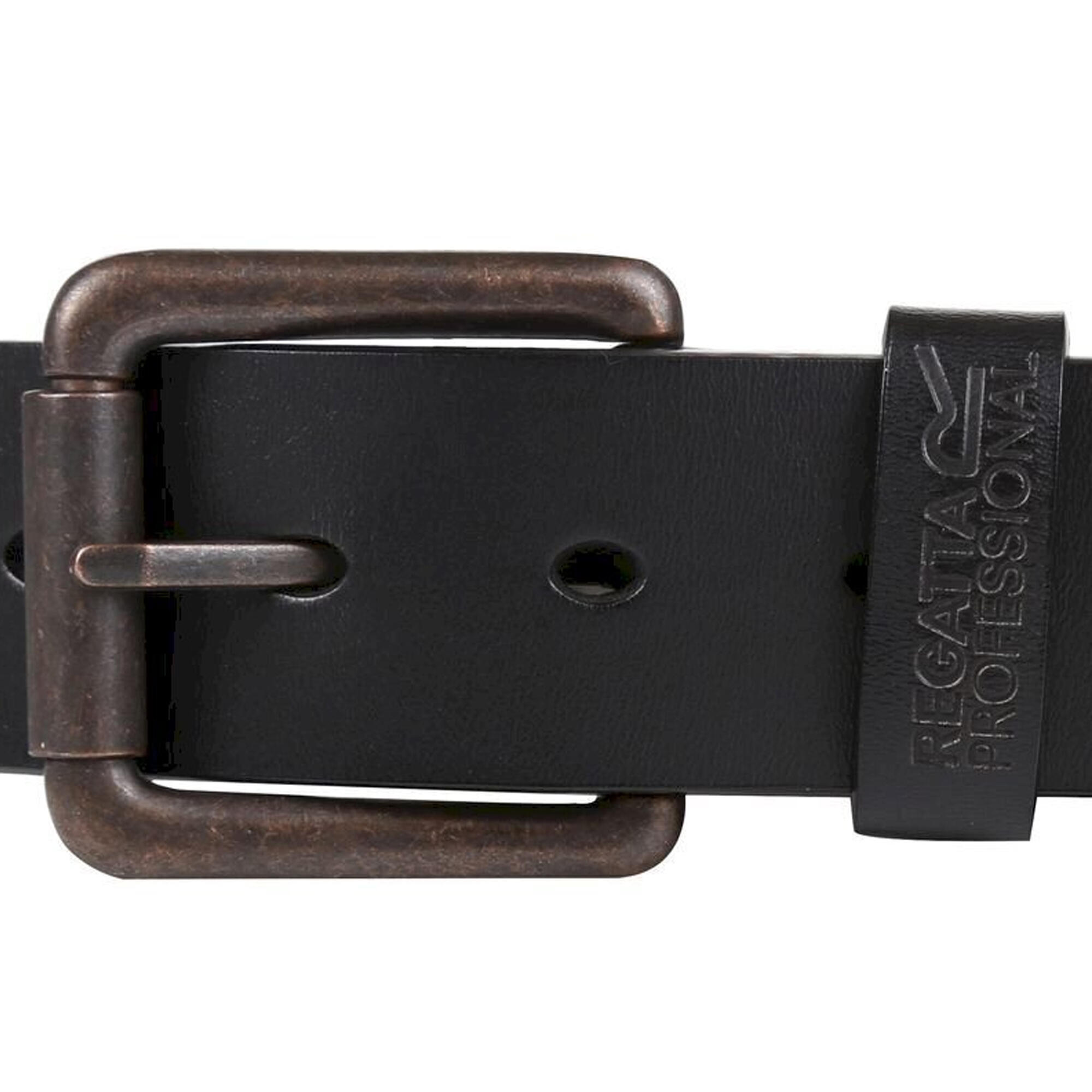 Mens Pro Leather Waist Belt (Black) 2/4