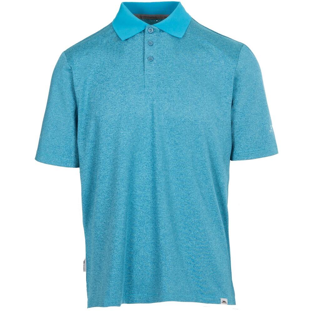 TRESPASS Mens Gedding Polo Shirt (Pond Blue Marl)