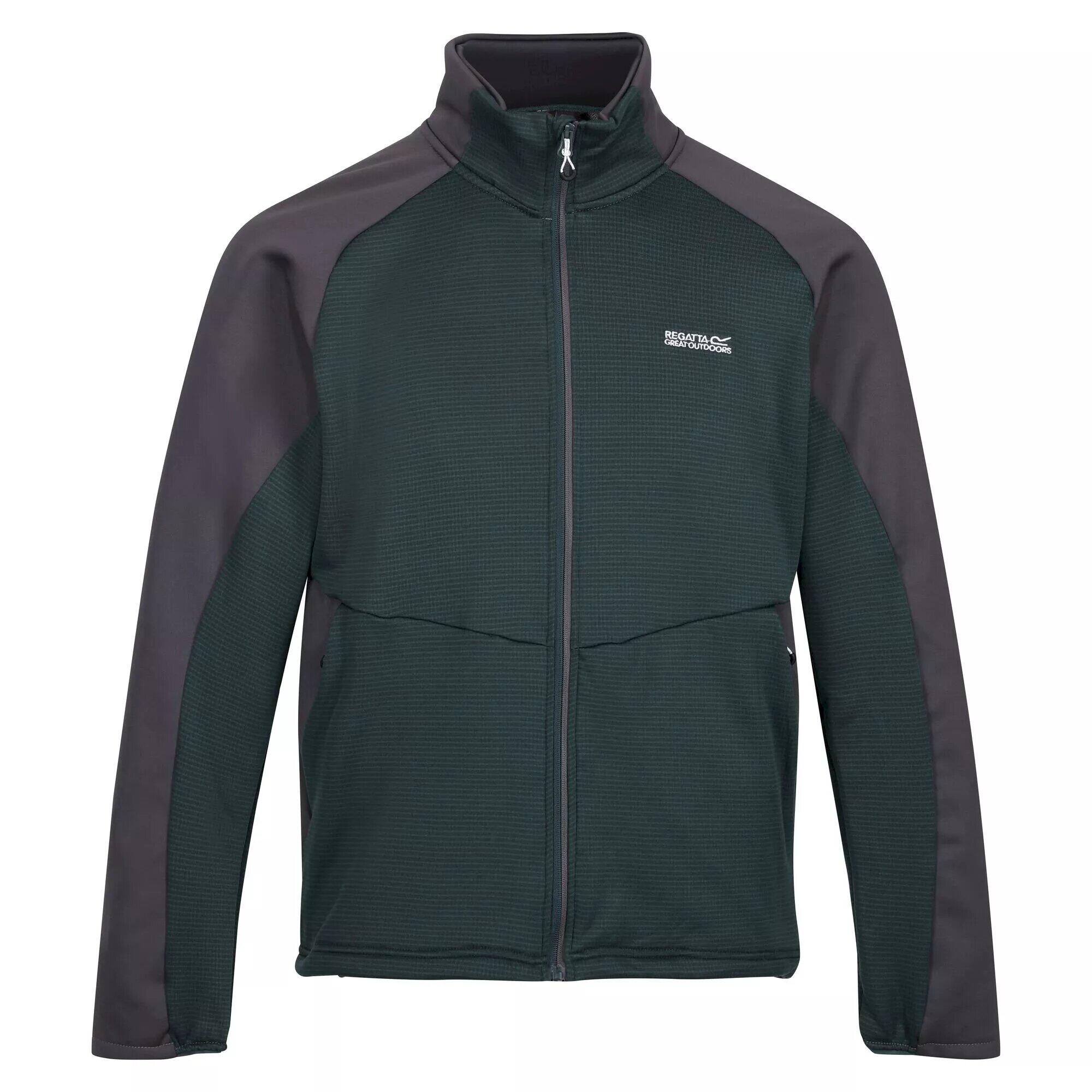 Mens Highton III Full Zip Fleece Jacket (Green Gables/Dark Grey) 1/5