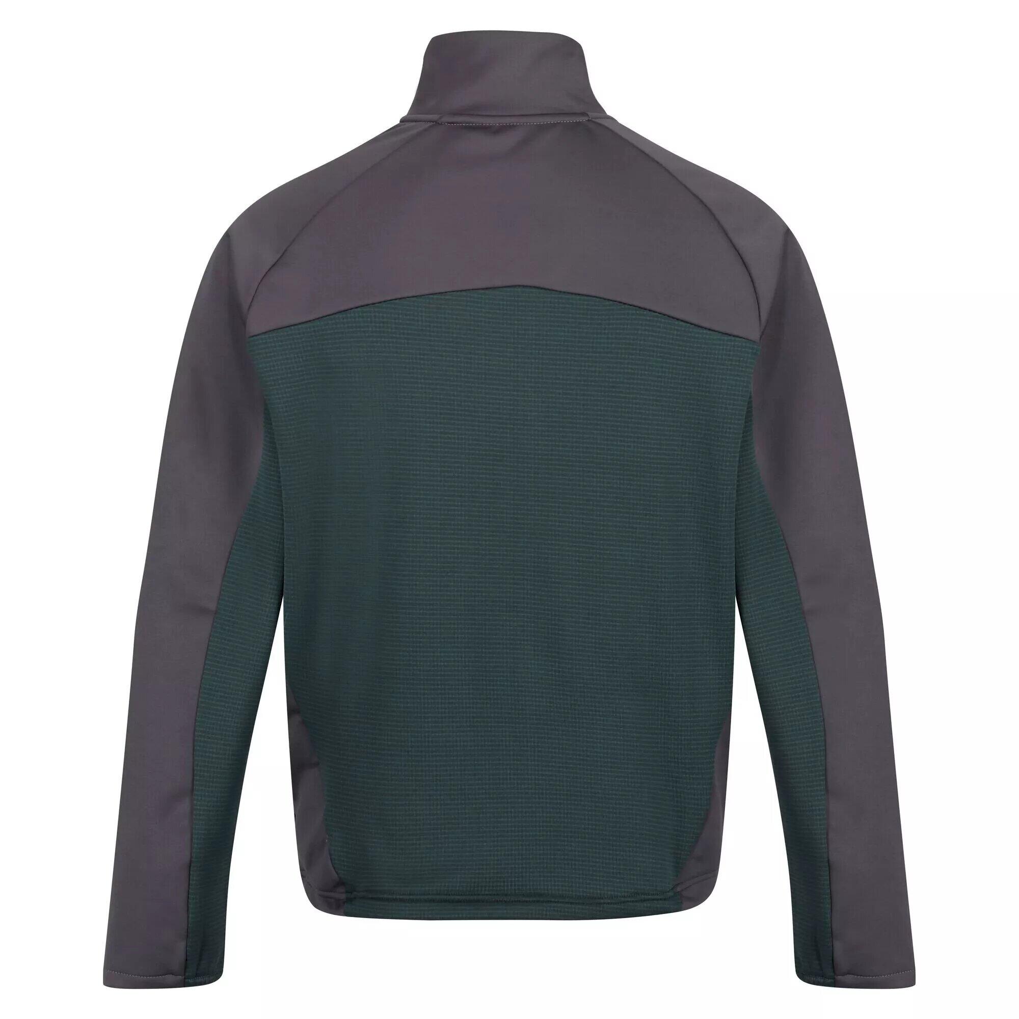 Mens Highton III Full Zip Fleece Jacket (Green Gables/Dark Grey) 2/5