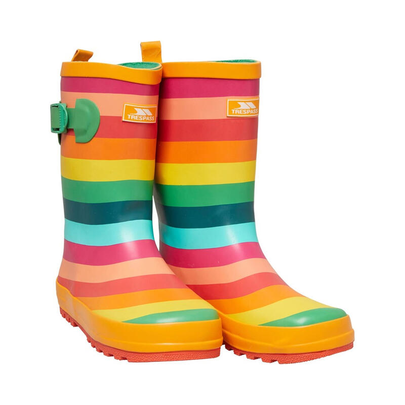 Botas de Agua Puddle , Cinto Ajustable para Niños/Niñas Multicolor de Rayas