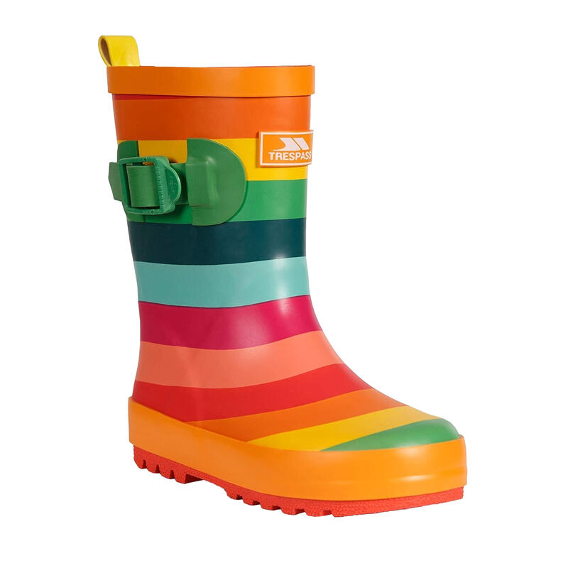 Botas de Agua Puddle , Cinto Ajustable para Niños/Niñas Multicolor de Rayas