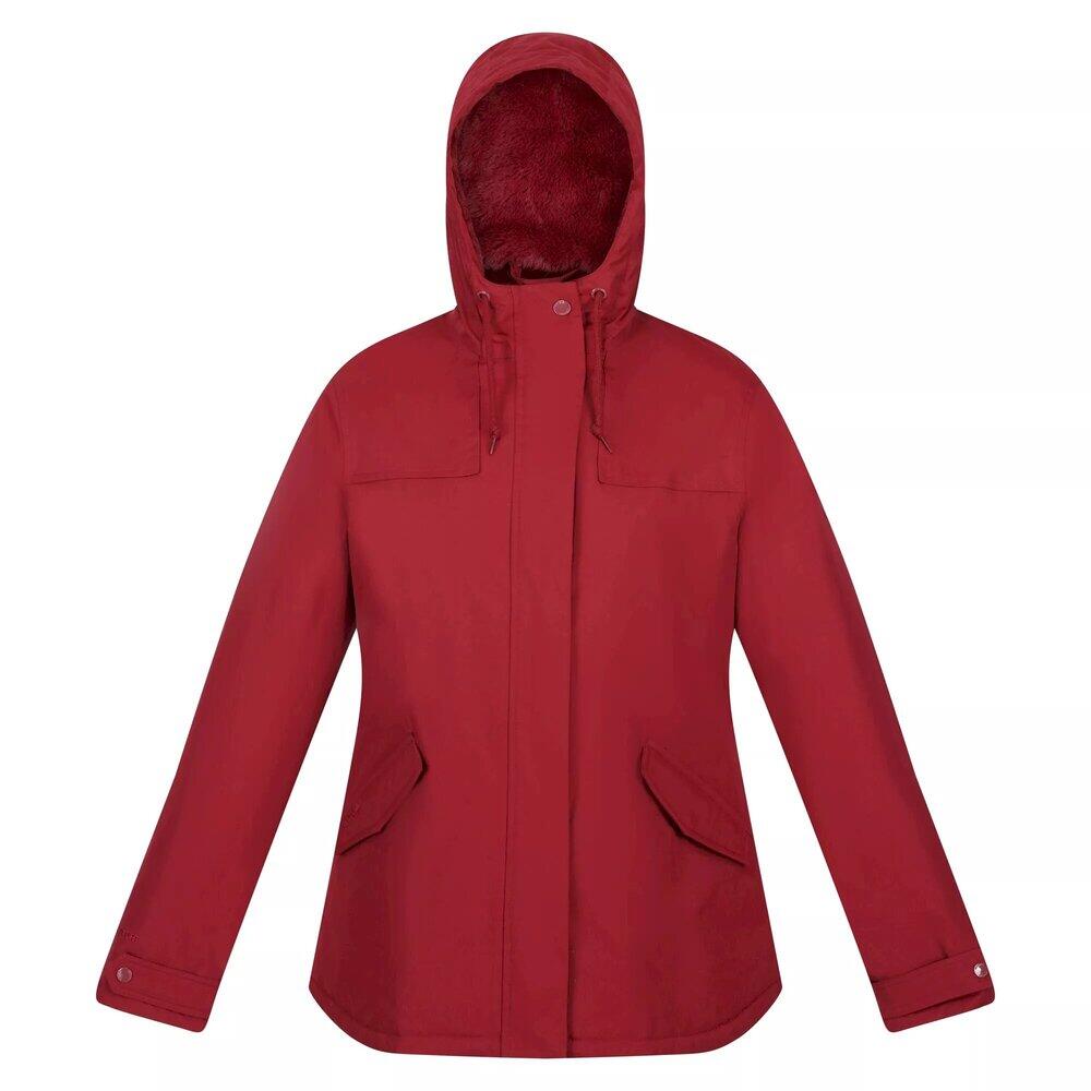 Womens/Ladies Bria Faux Fur Lined Waterproof Jacket (Cabernet) 1/5