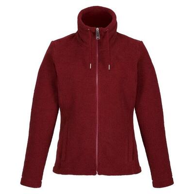Dames kizmitt fluffy full zip fleece jacket (cabernet)