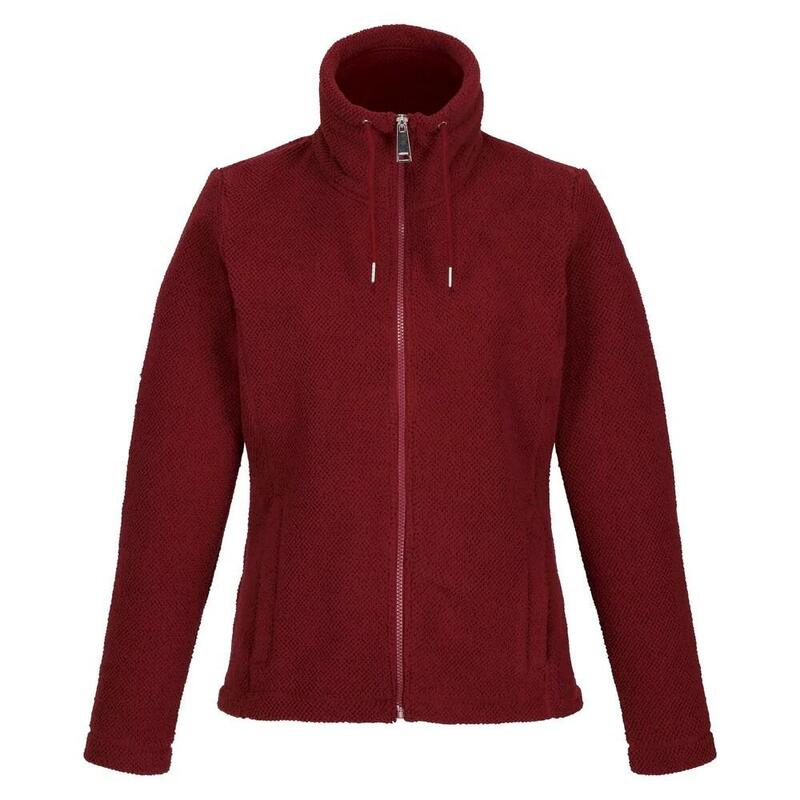 Dames Kizmitt Fluffy Full Zip Fleece Jacket (Cabernet)