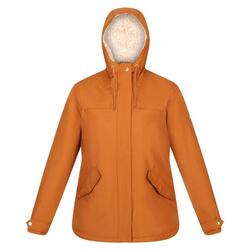 Dames Bria Faux Fur Lined Waterproof Jacket (Koperen amandel)