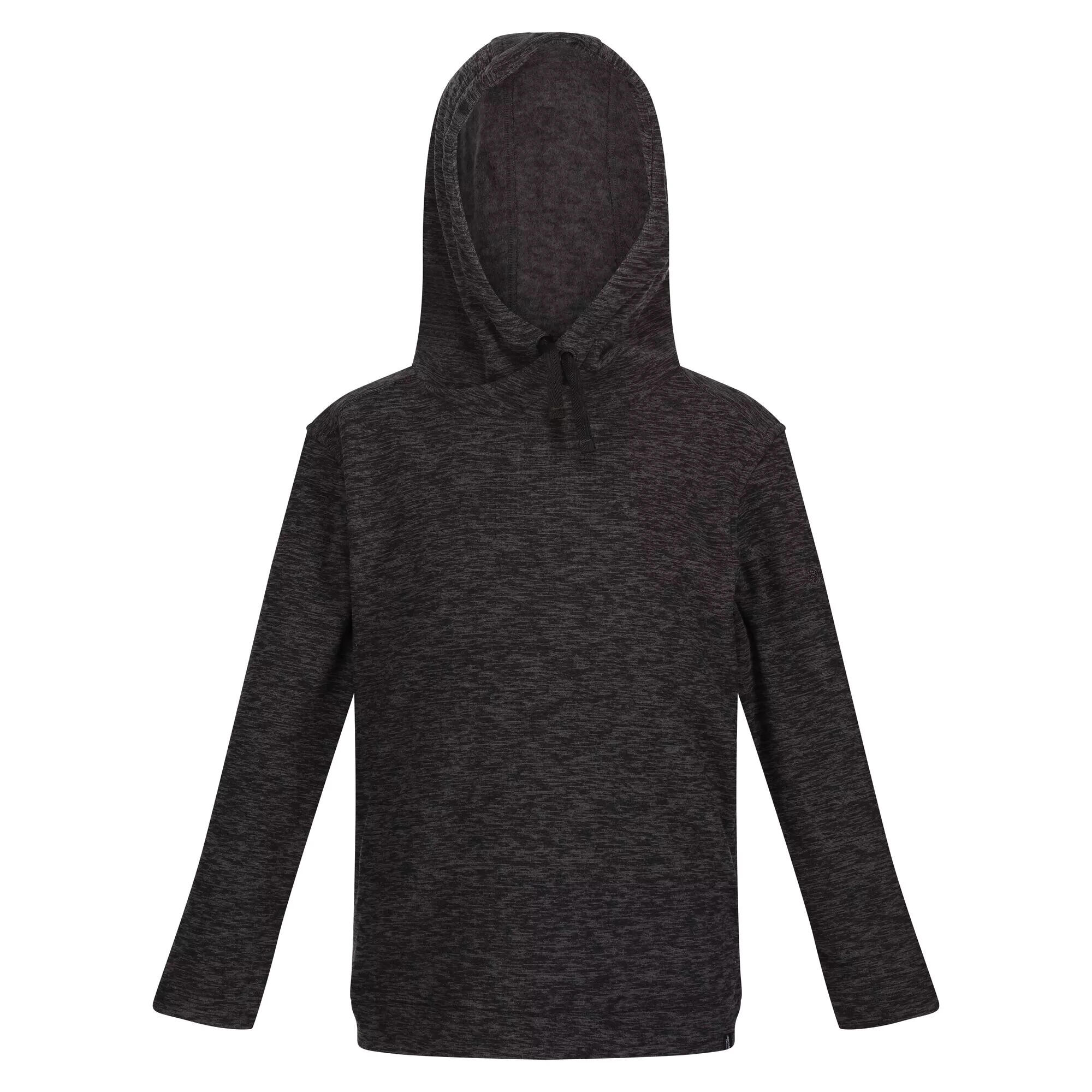 Childrens/Kids Keyon Hooded Fleece (Black Marl) 1/5