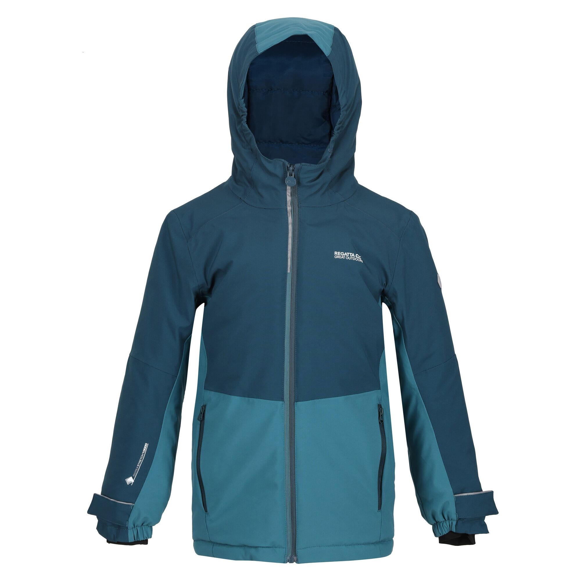 Children's HIGHTON waterproof jacket (Dark teal / Dragonfly)