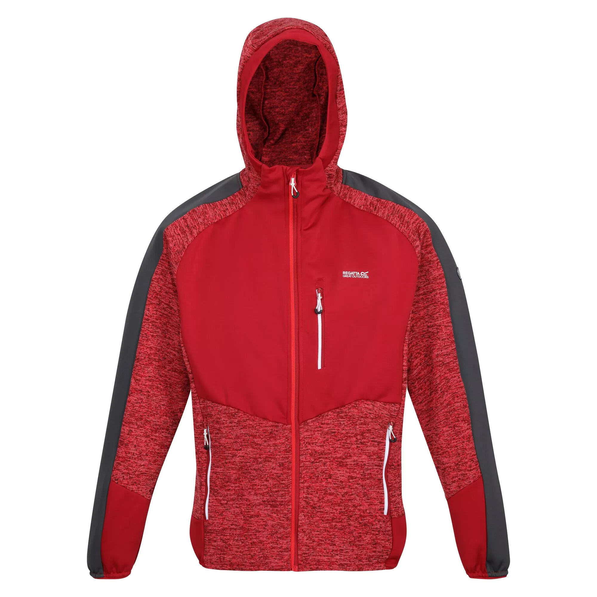 REGATTA Mens Cadford IV Marl Fleece Jacket (Chinese Red/Dark Red)