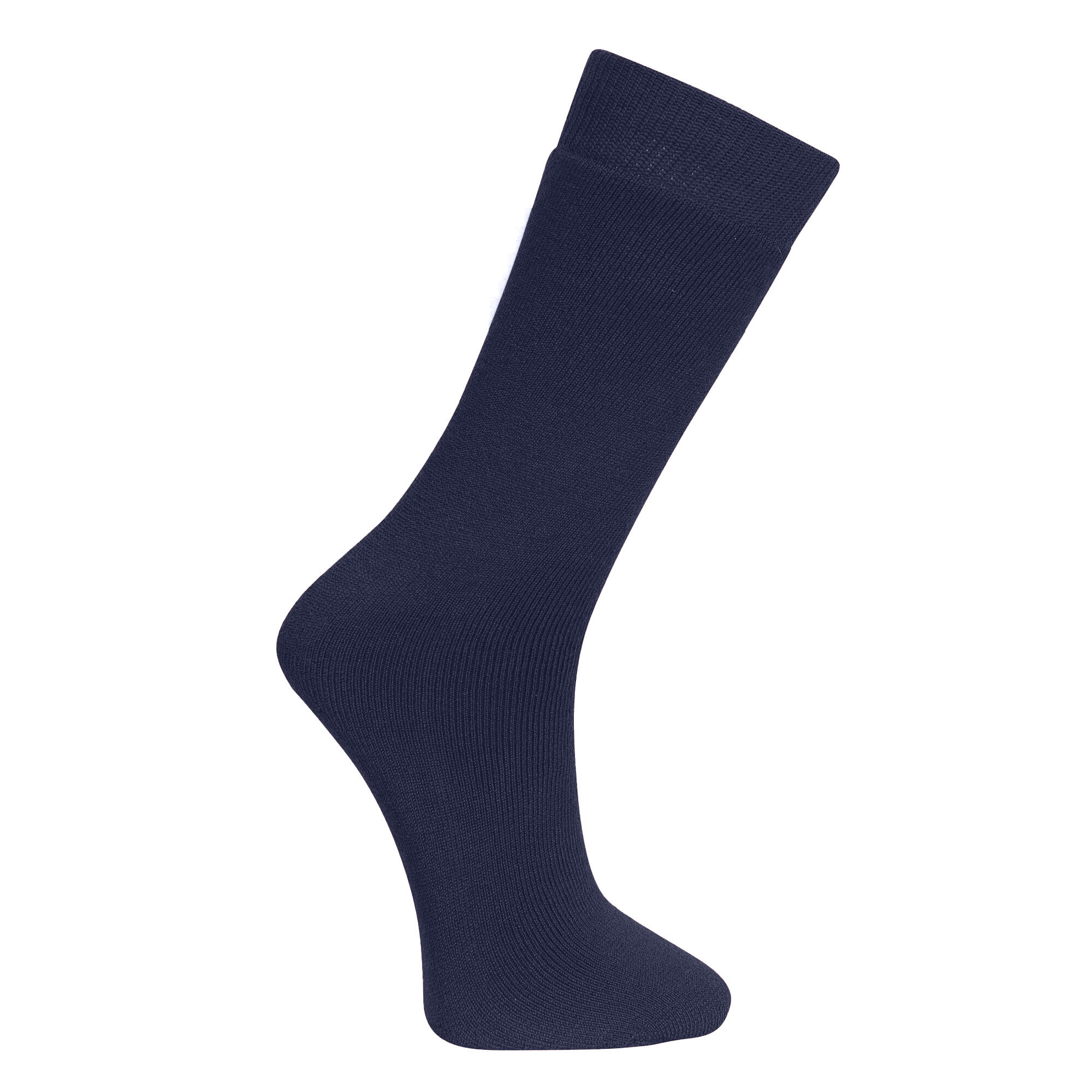 Adults Unisex Tubular Luxury Wool Blend Ski Tube Socks (Navy Blue) 2/4