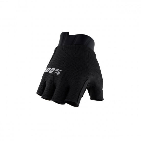 100% EXCEEDA Gel Short Finger Gloves Black -  Bike MTB Cycling