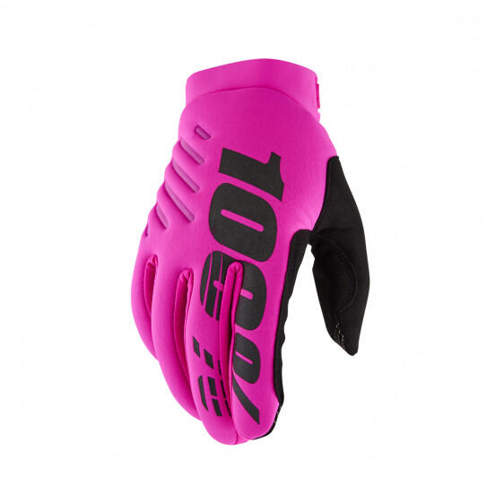 100% 100% BRISKER Womens Glove – Neon Pink/Black - MTB Cycling Cold Weather Glove