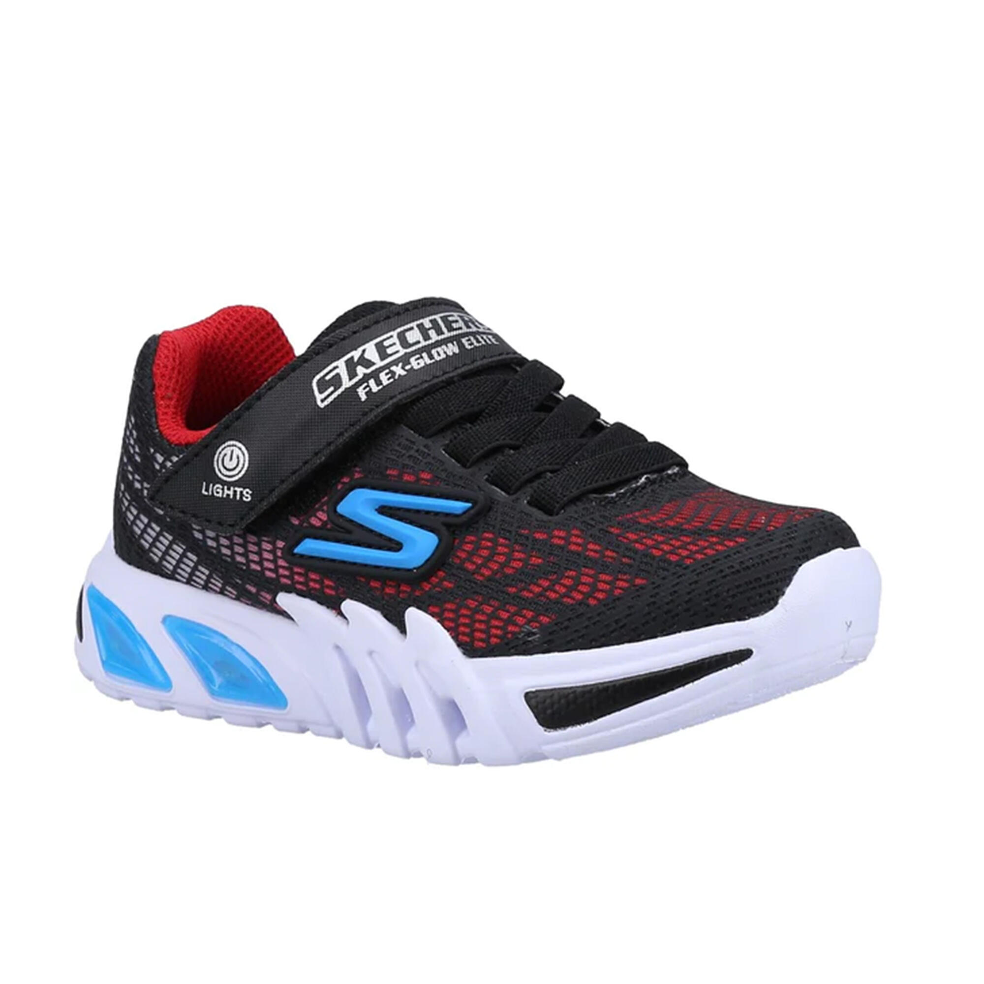 Boys FlexGlow Elite Vorlo Trainers (Black/Royal Blue) 1/5