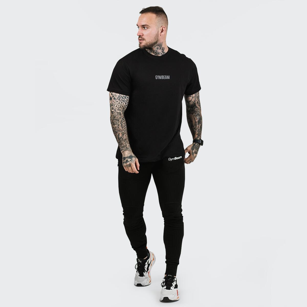 Koszulka męska fitness regular czarna FIT 3/5