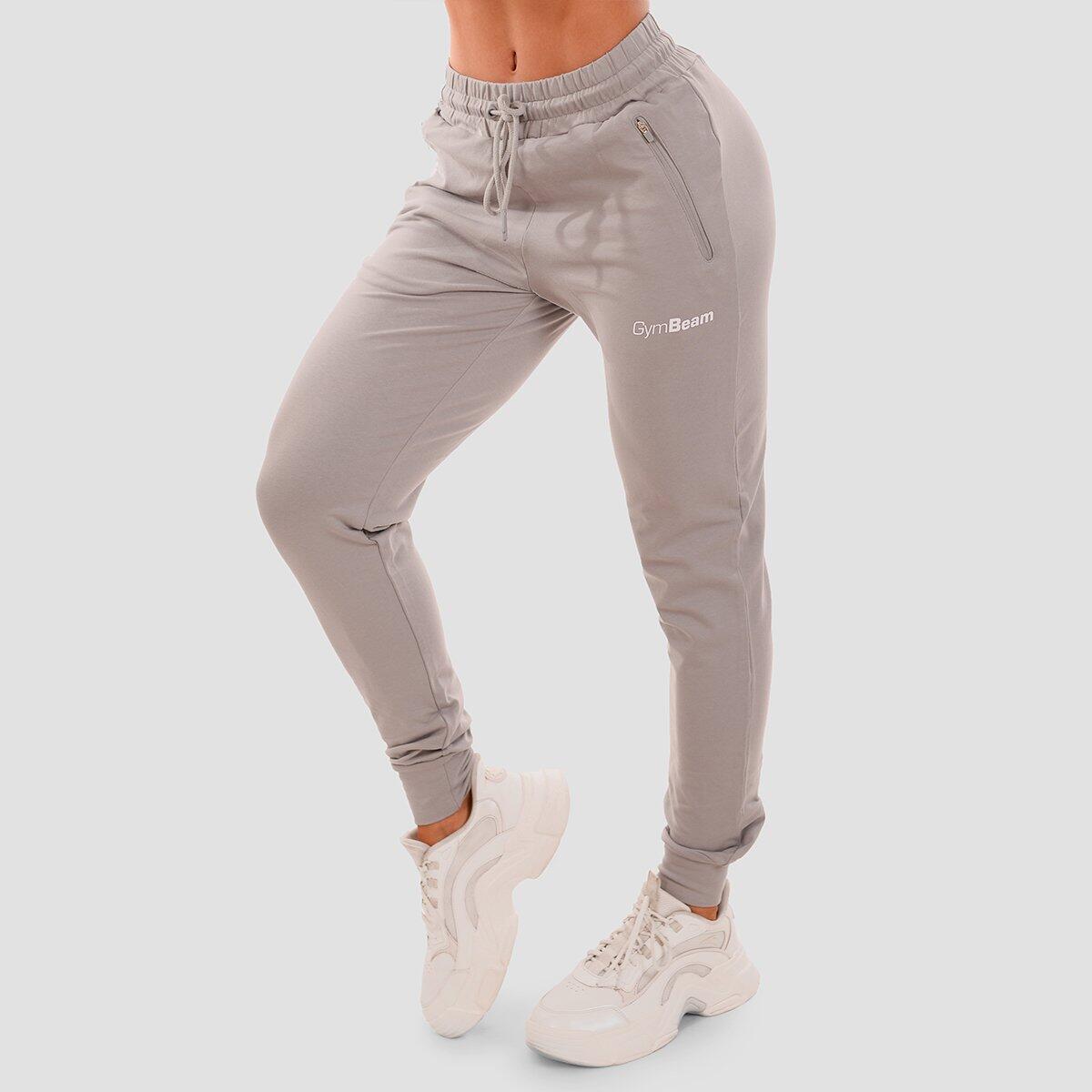 Spodnie dresowe damskie fitness z kieszeniami na zamek TRN 3/6