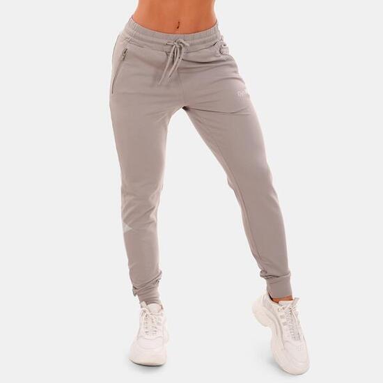 Spodnie dresowe damskie fitness z kieszeniami na zamek TRN