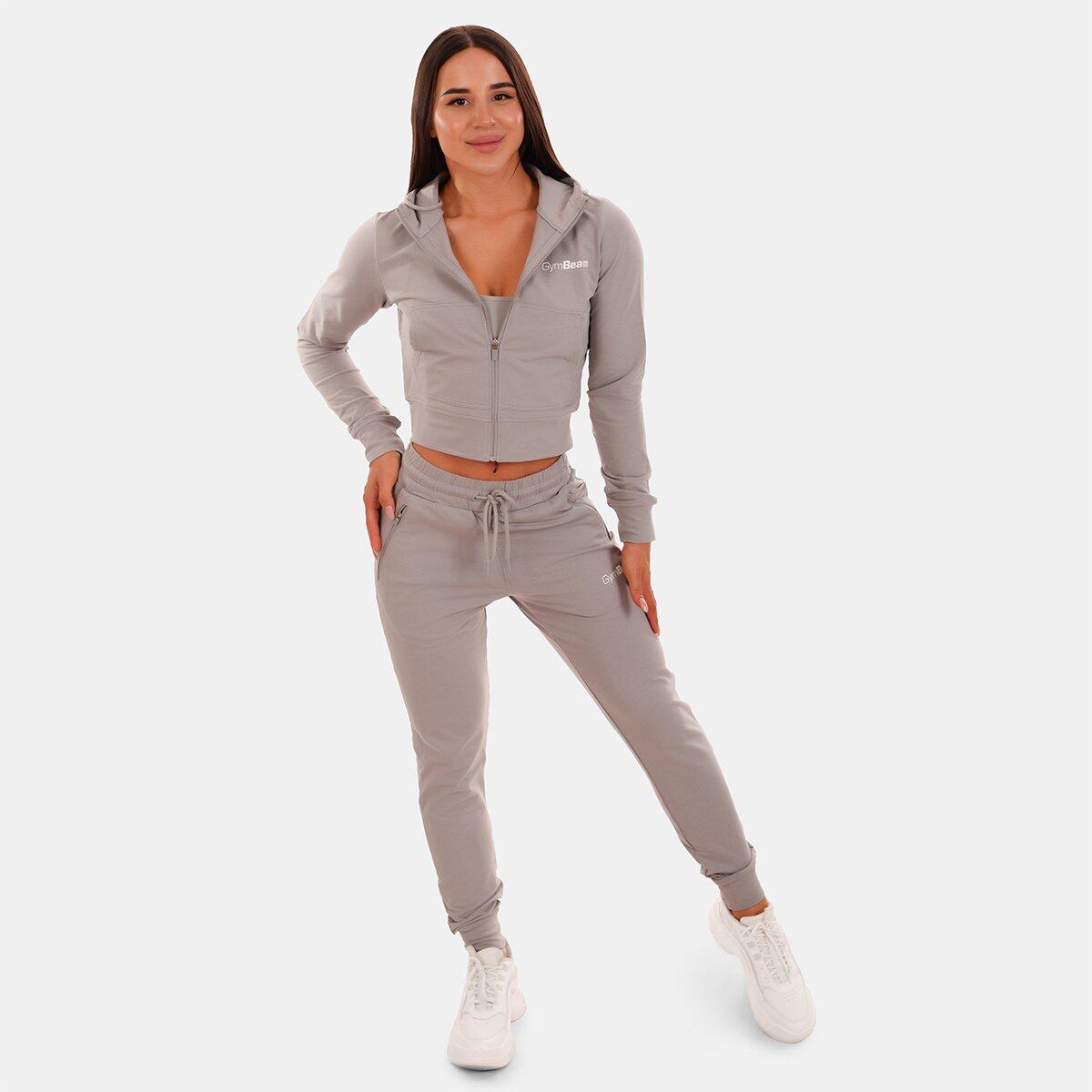 Spodnie dresowe damskie fitness z kieszeniami na zamek TRN 4/6