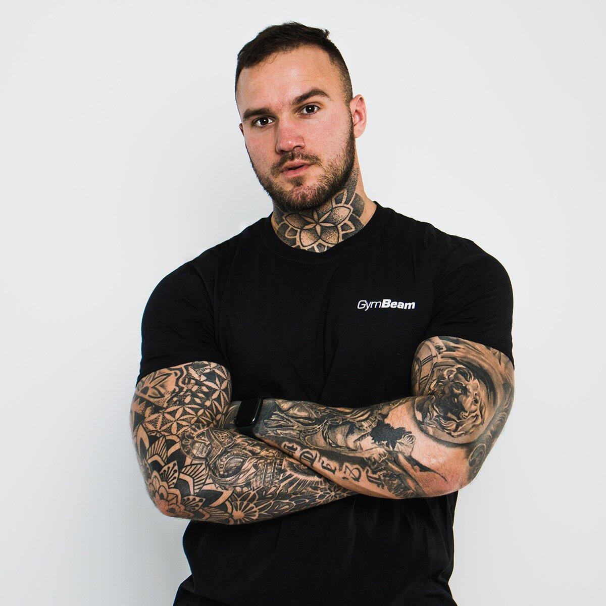 Uomo t-shirt cotone nera Basic 2/5